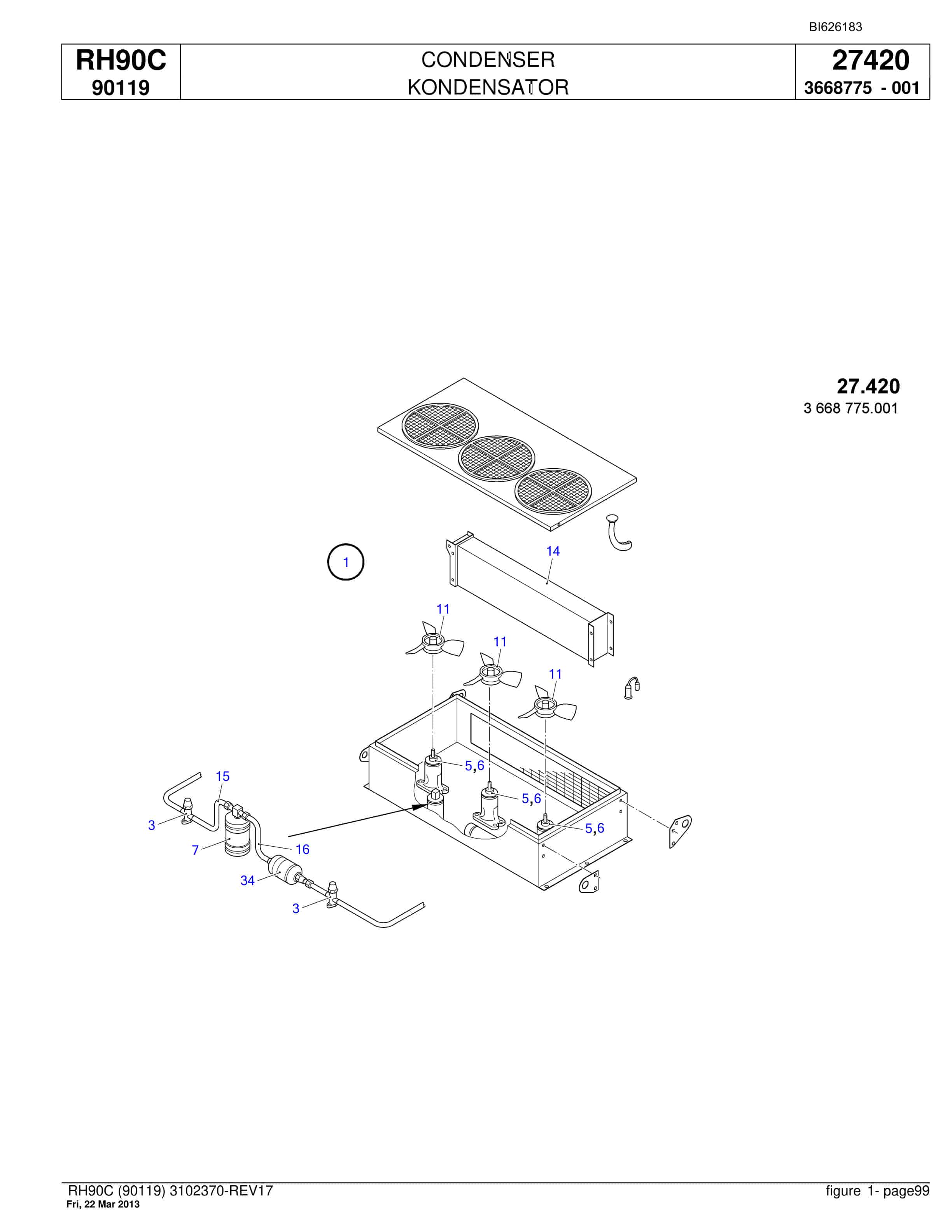 Bucyrus RH90C Hydraulic Excavator Parts Catalog BI626183-3