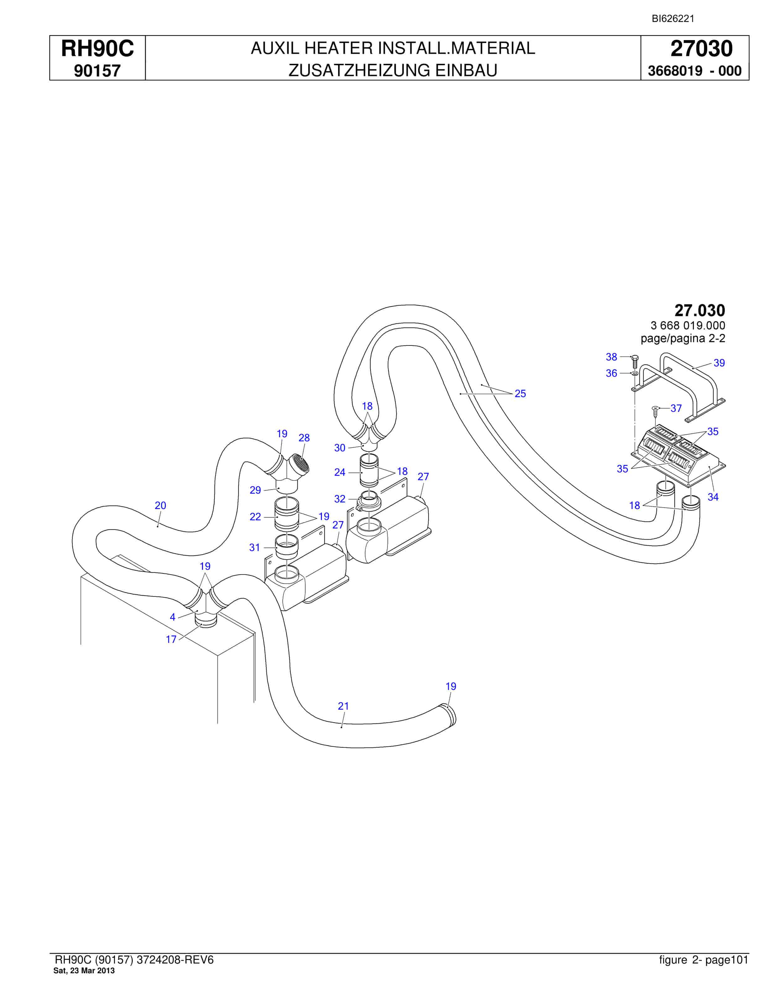 Bucyrus RH90C Hydraulic Excavator Parts Catalog BI626221-3