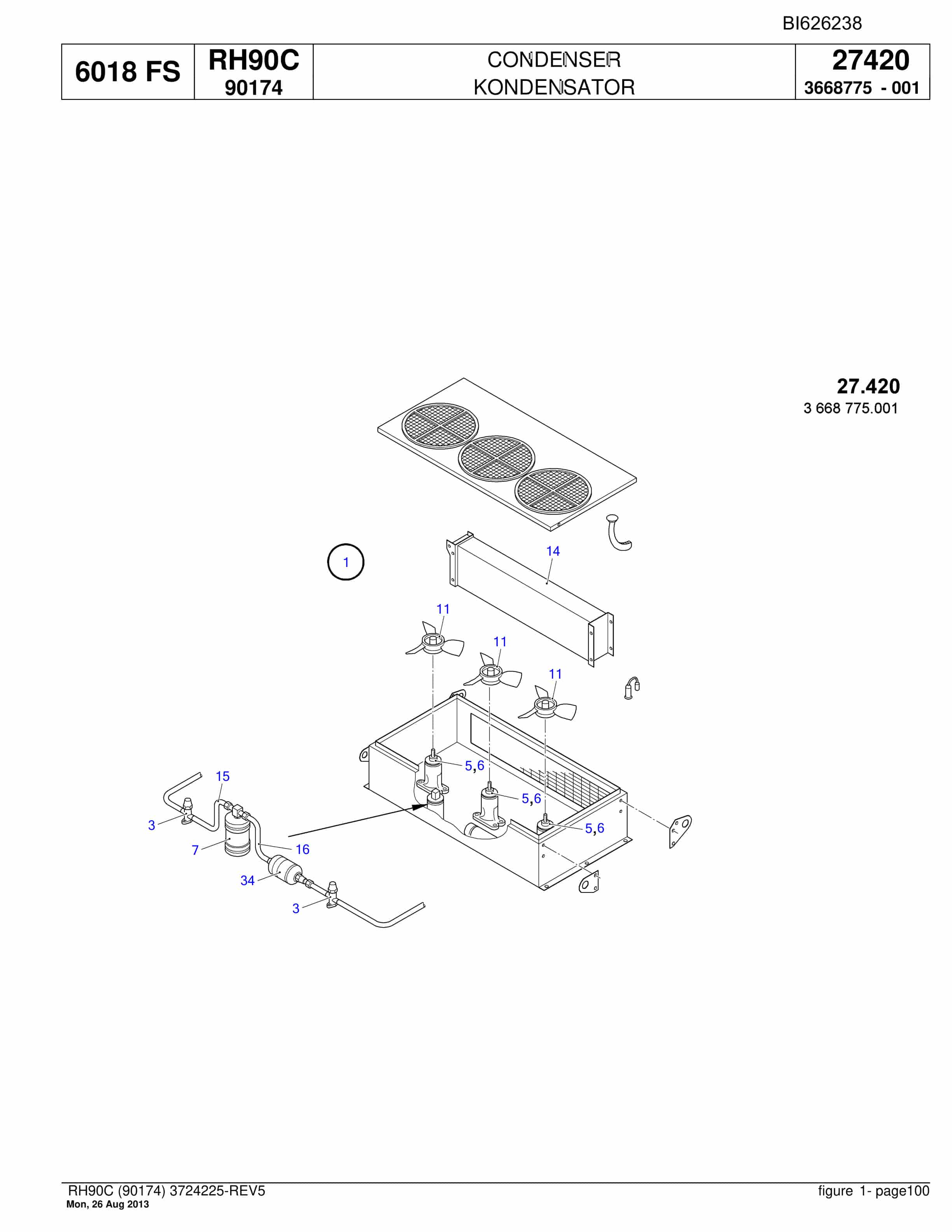 Bucyrus RH90C Hydraulic Excavator Parts Catalog BI626238-3