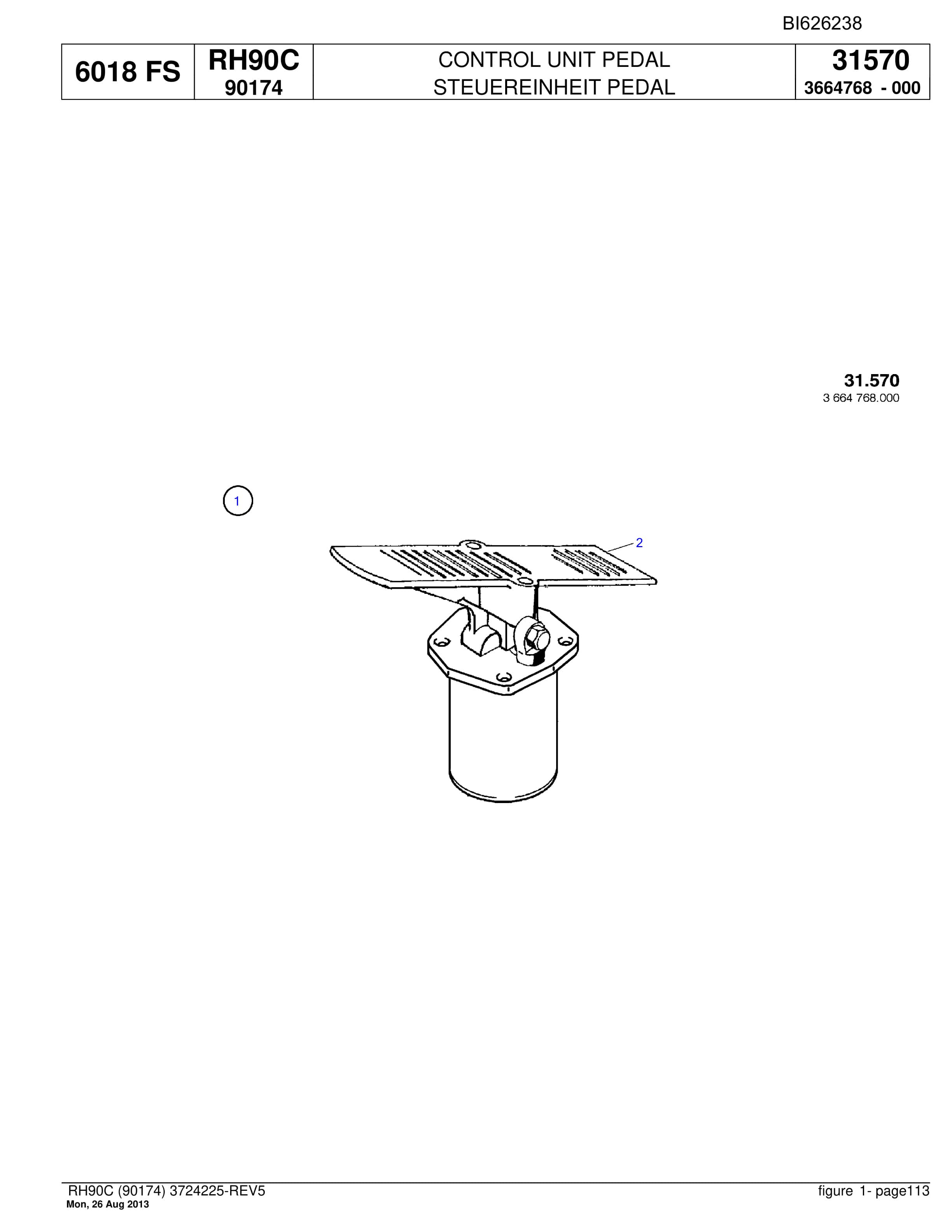 Bucyrus RH90C Hydraulic Excavator Parts Catalog BI626238-4