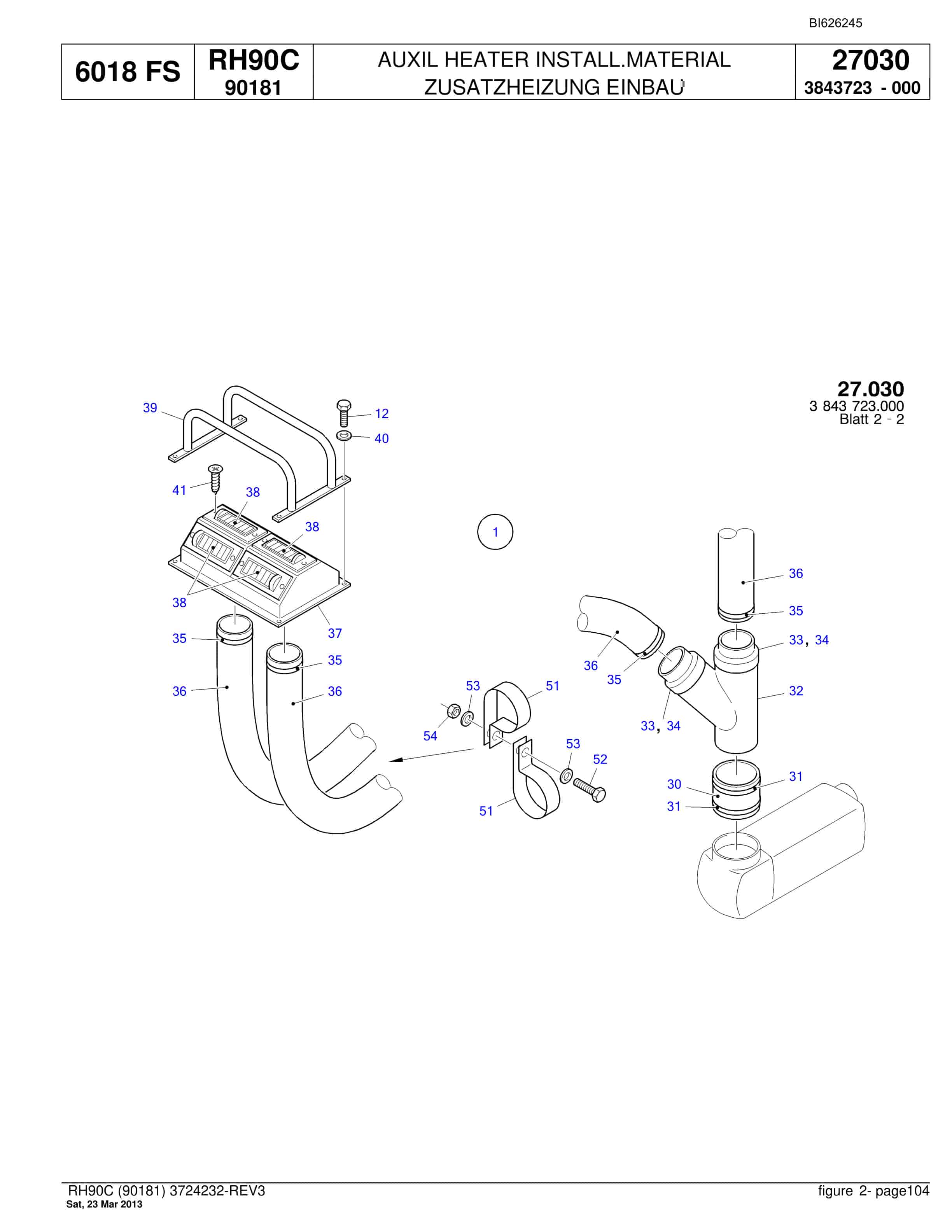 Bucyrus RH90C Hydraulic Excavator Parts Catalog BI626245-3