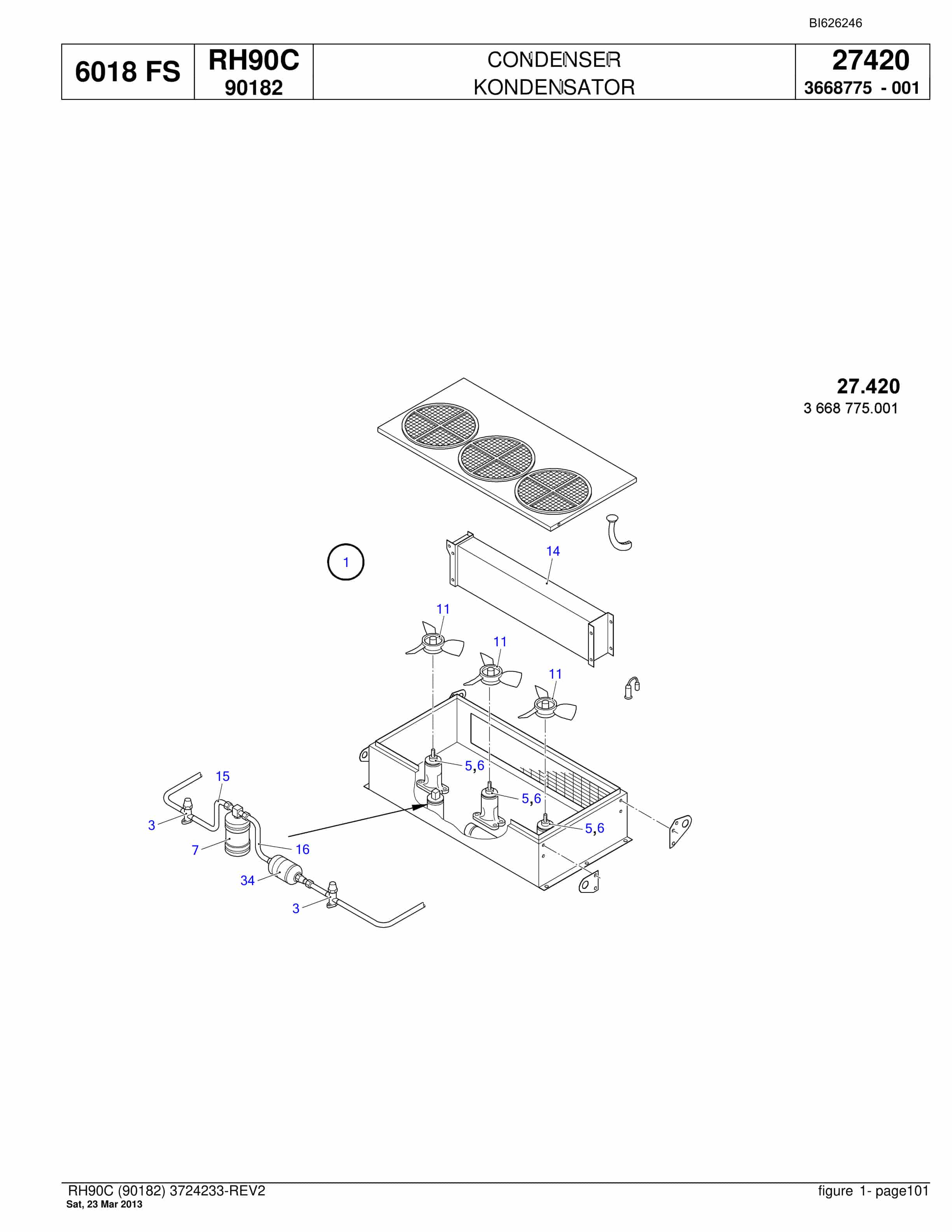 Bucyrus RH90C Hydraulic Excavator Parts Catalog BI626246-3