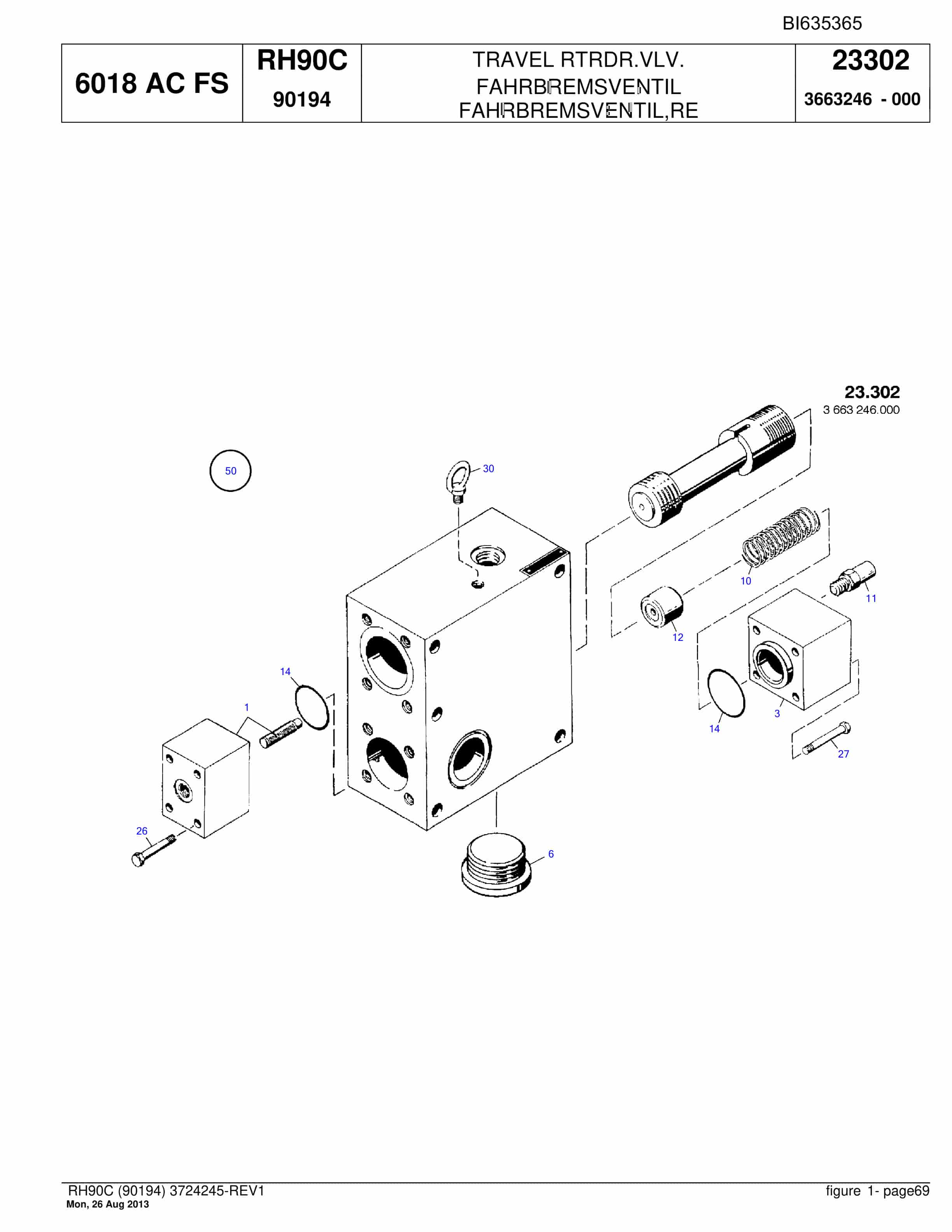 Bucyrus RH90C Hydraulic Excavator Parts Catalog BI635365-2