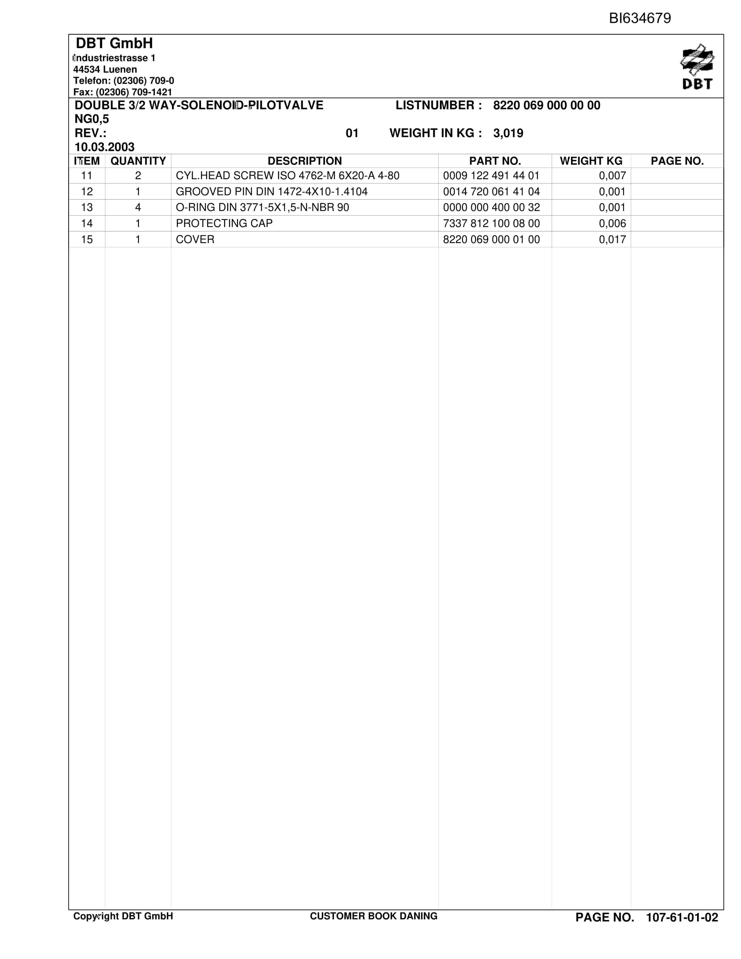 Bucyrus SAADEC Daning Mine Parts Catalog BI634679-5
