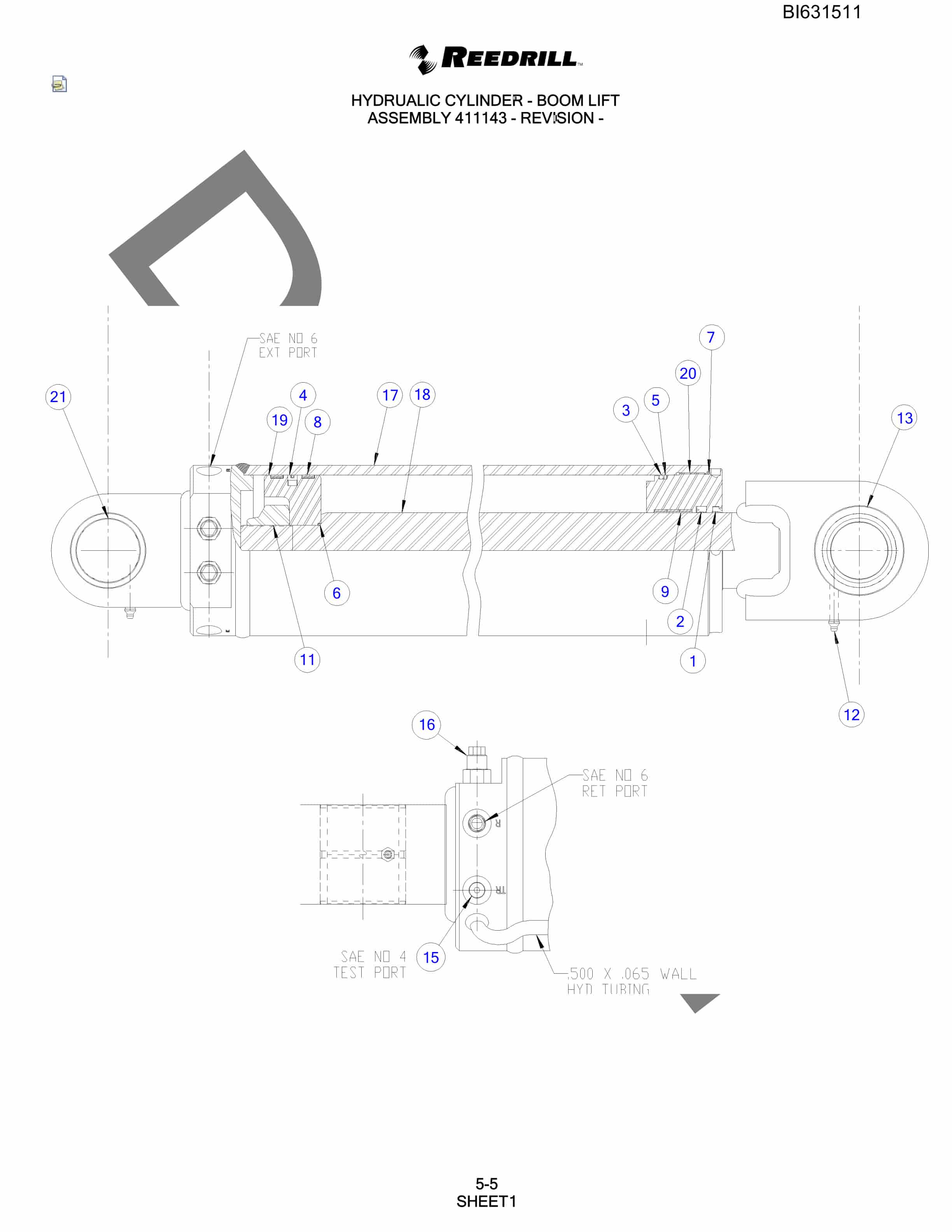 Bucyrus SCH5000 Hydra-Trac Parts Catalog BI631511-2