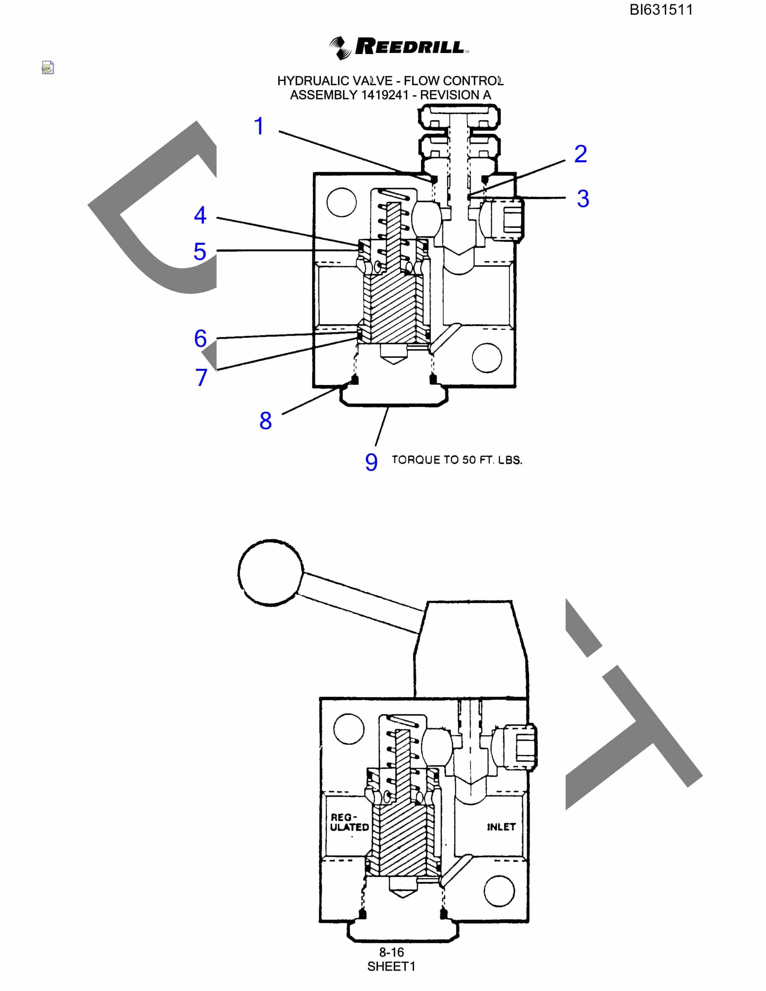Bucyrus SCH5000 Hydra-Trac Parts Catalog BI631511-4