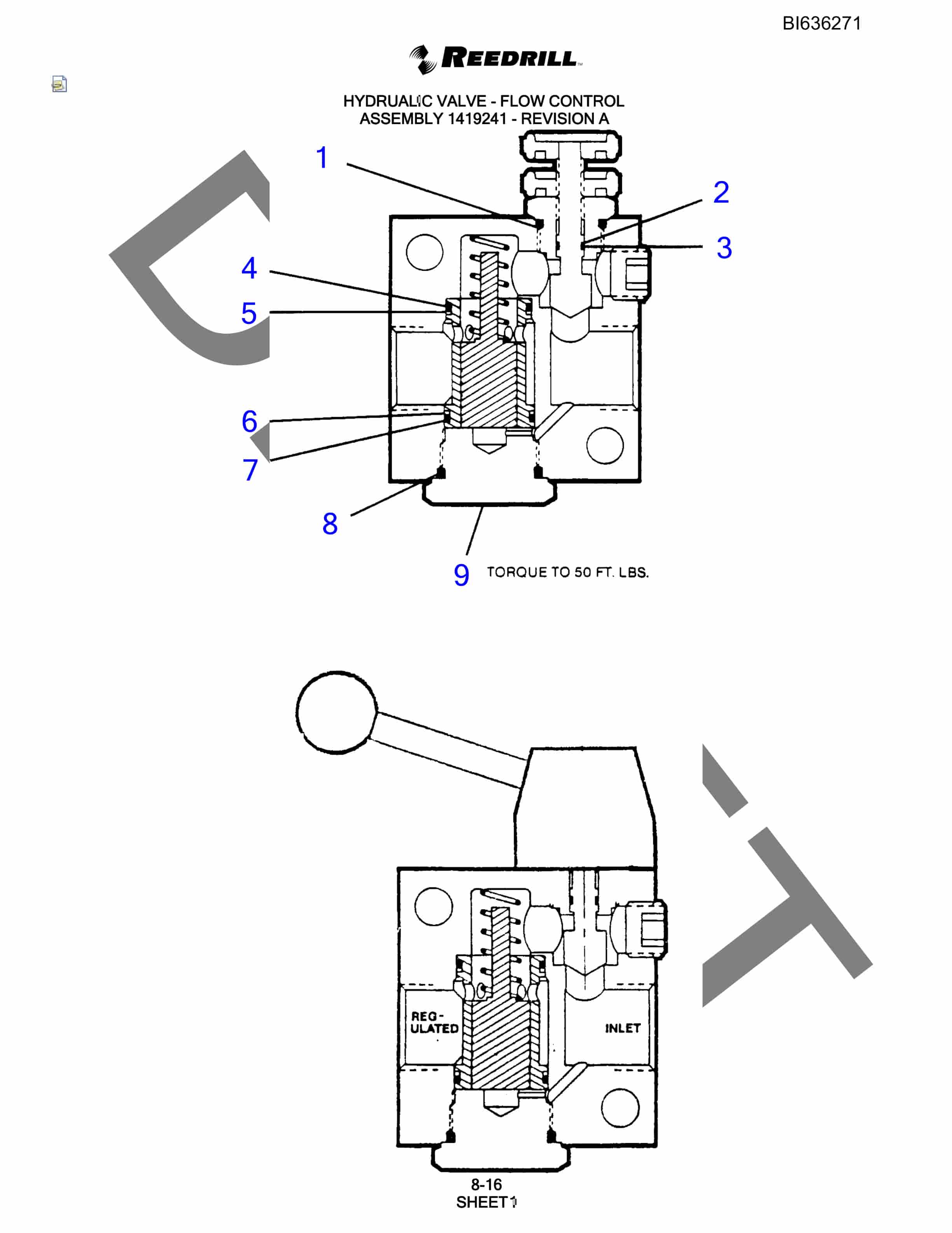 Bucyrus SCH5000 Hydra-Trac Parts Catalog BI636271-4