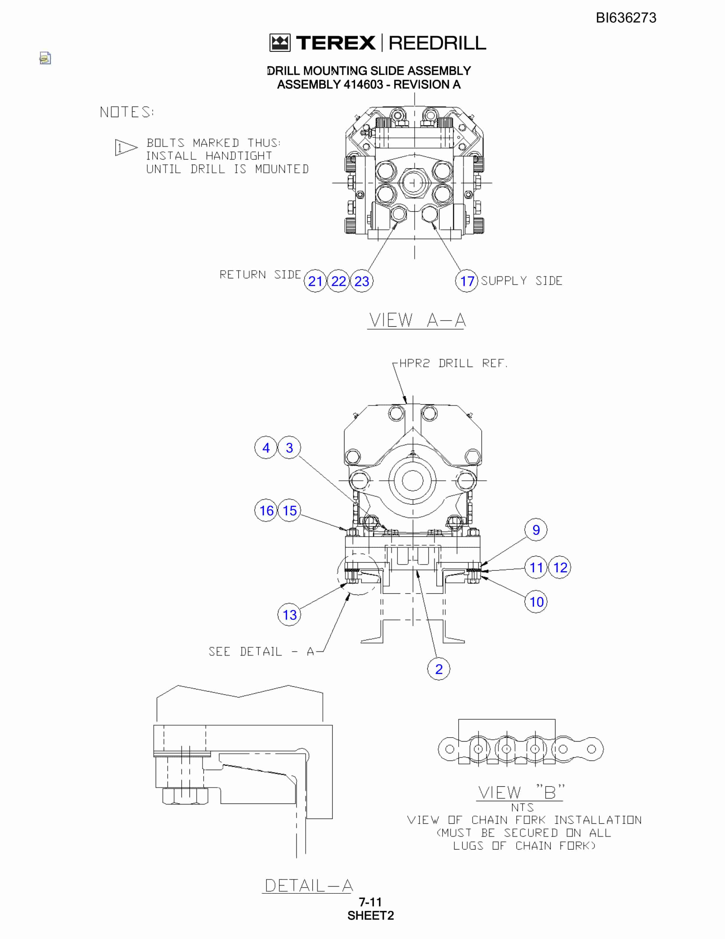 Bucyrus SCH5000 Hydra-Trac Parts Catalog BI636273-2