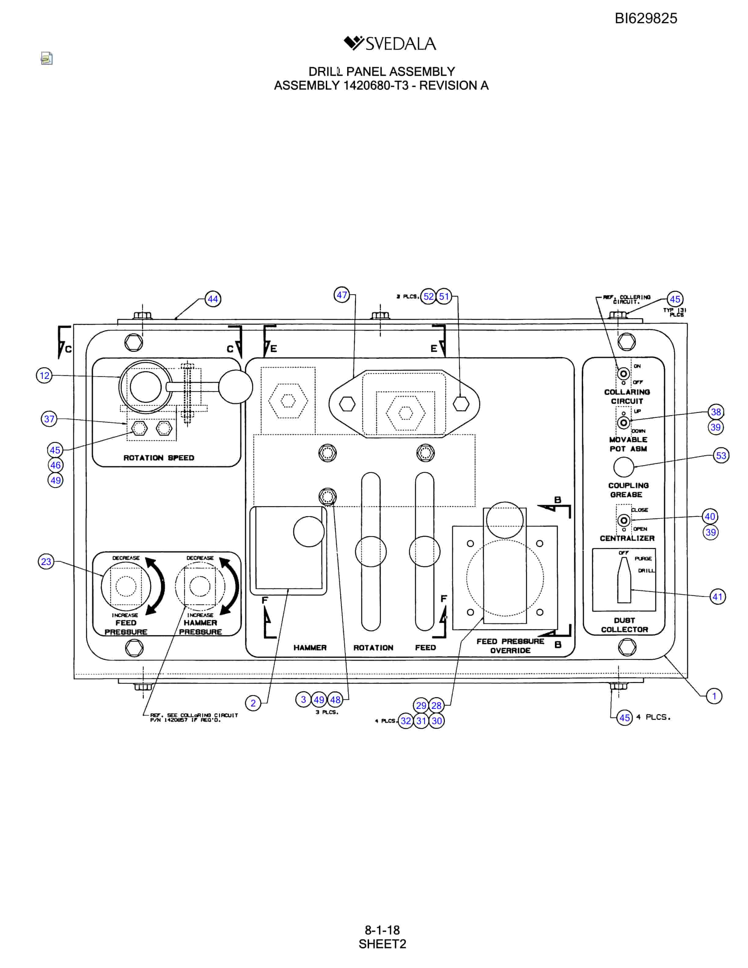 Bucyrus SCH5000 Parts Catalog BI629825-3