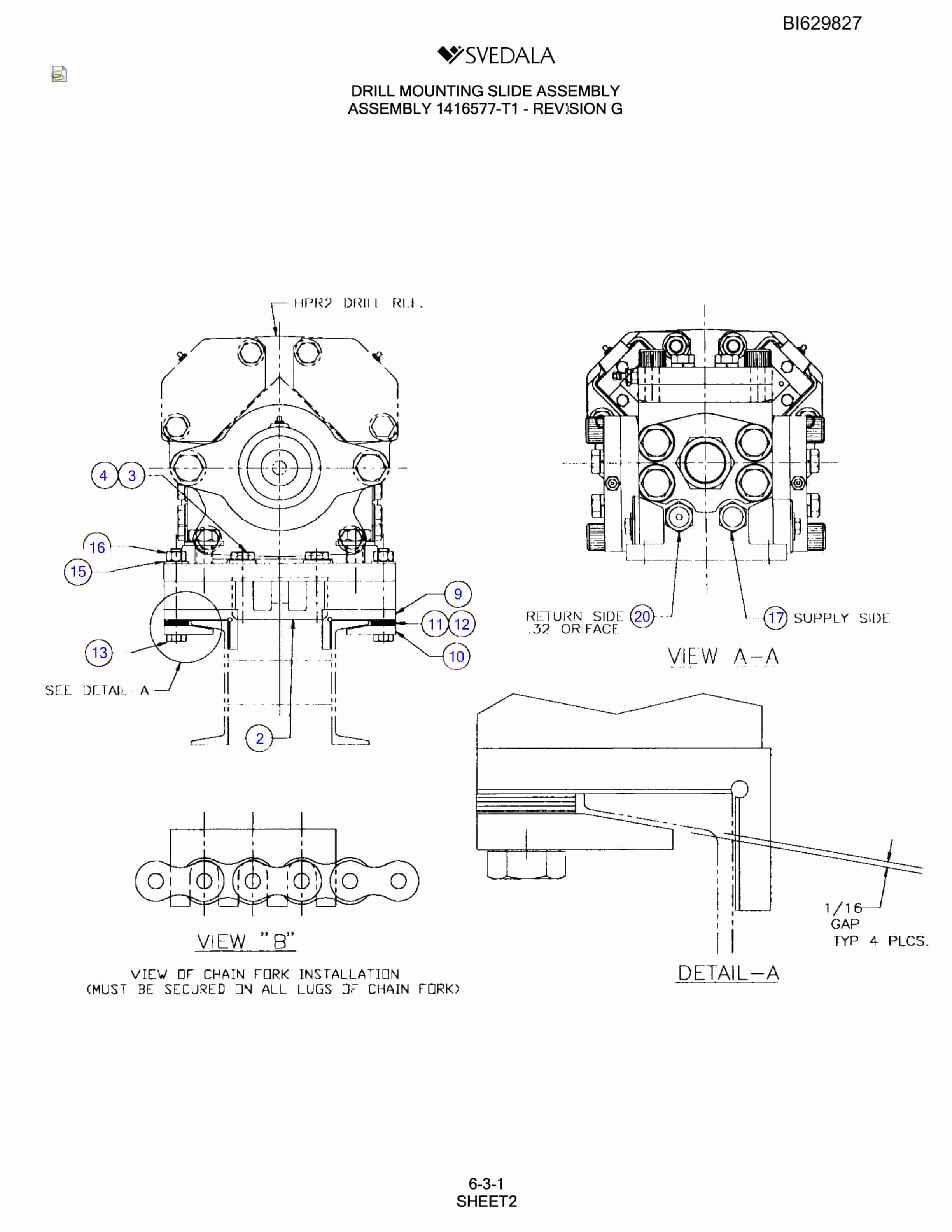 Bucyrus SCH5000 Parts Catalog BI629827-2