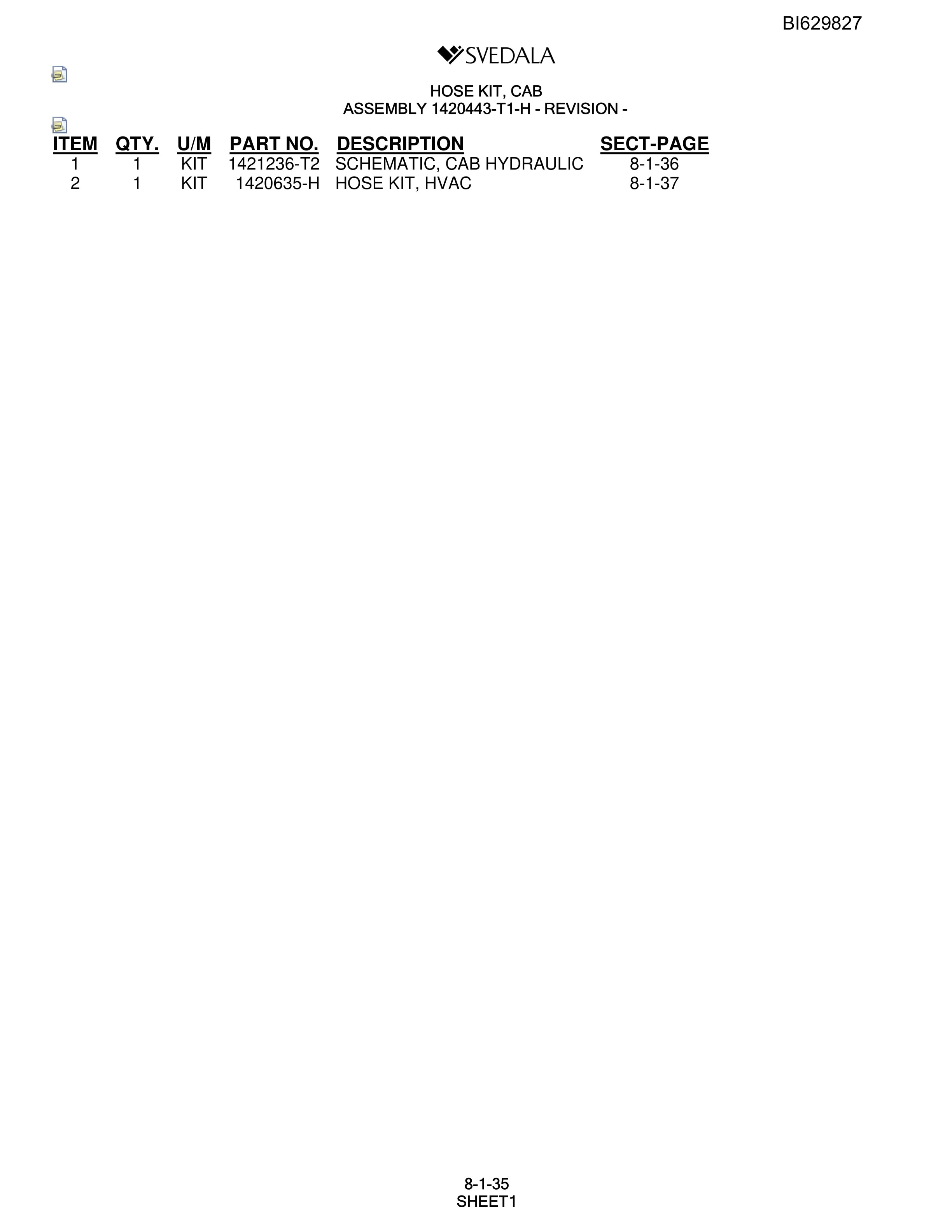 Bucyrus SCH5000 Parts Catalog BI629827-5