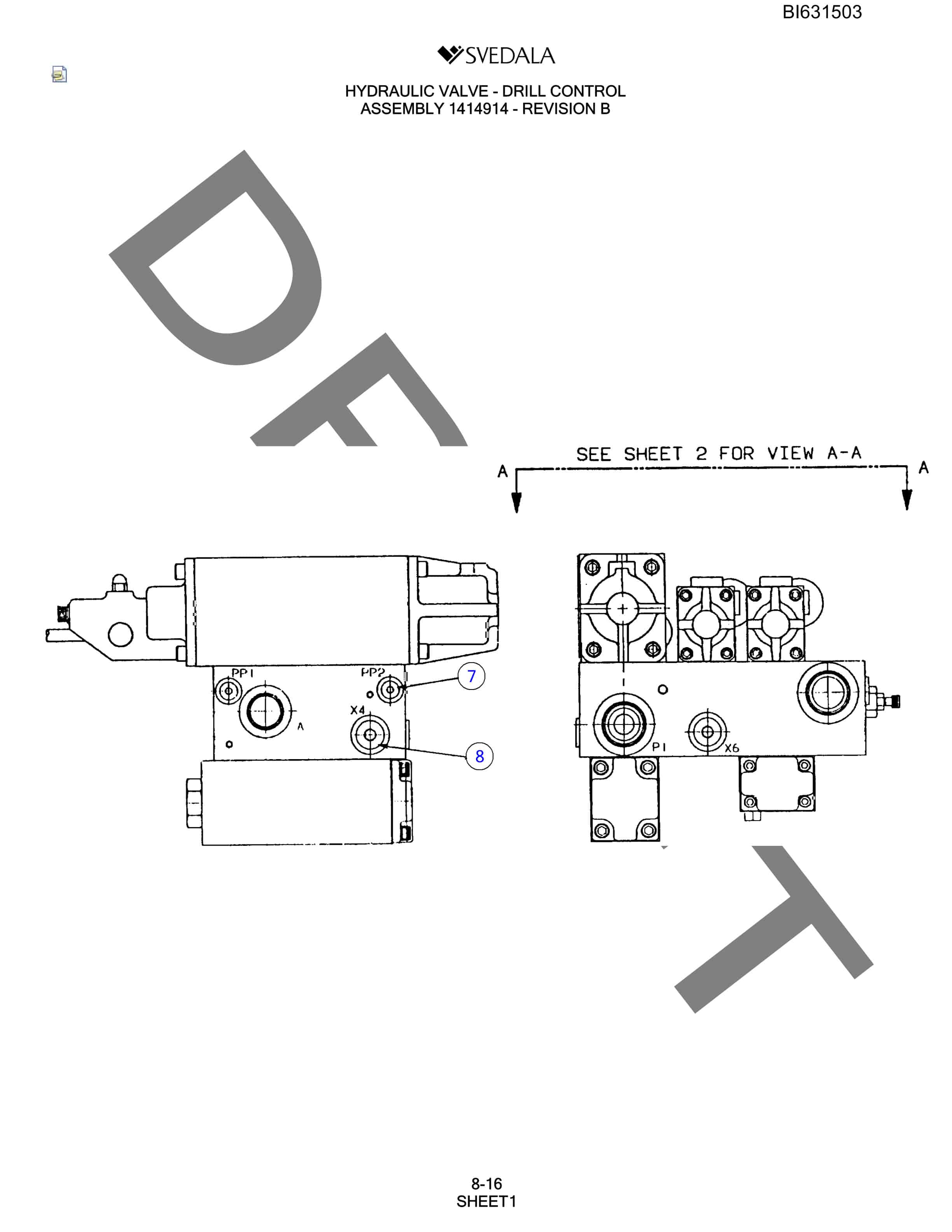 Bucyrus SCH5000 Parts Catalog BI631503-3