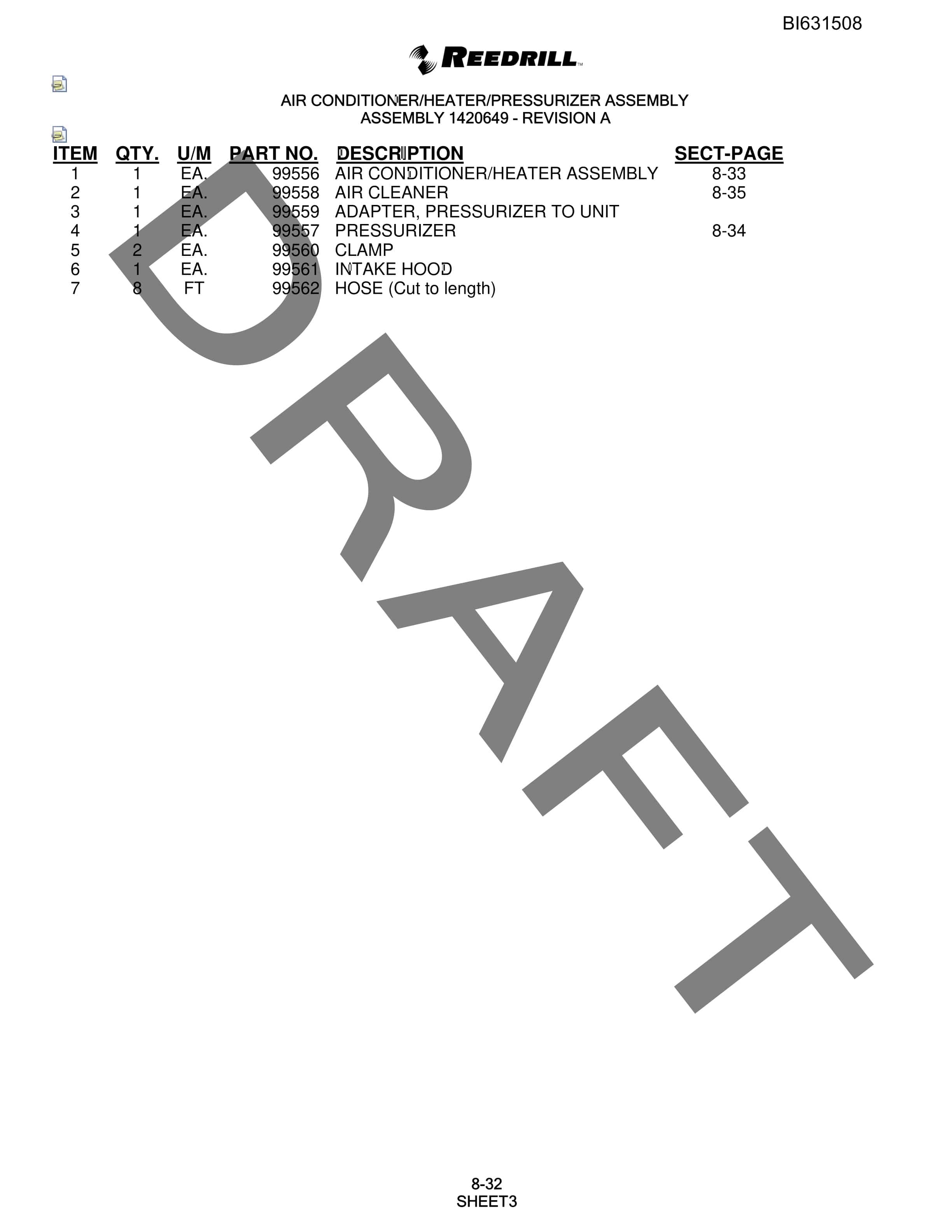 Bucyrus SCH5000 Parts Catalog BI631508-4