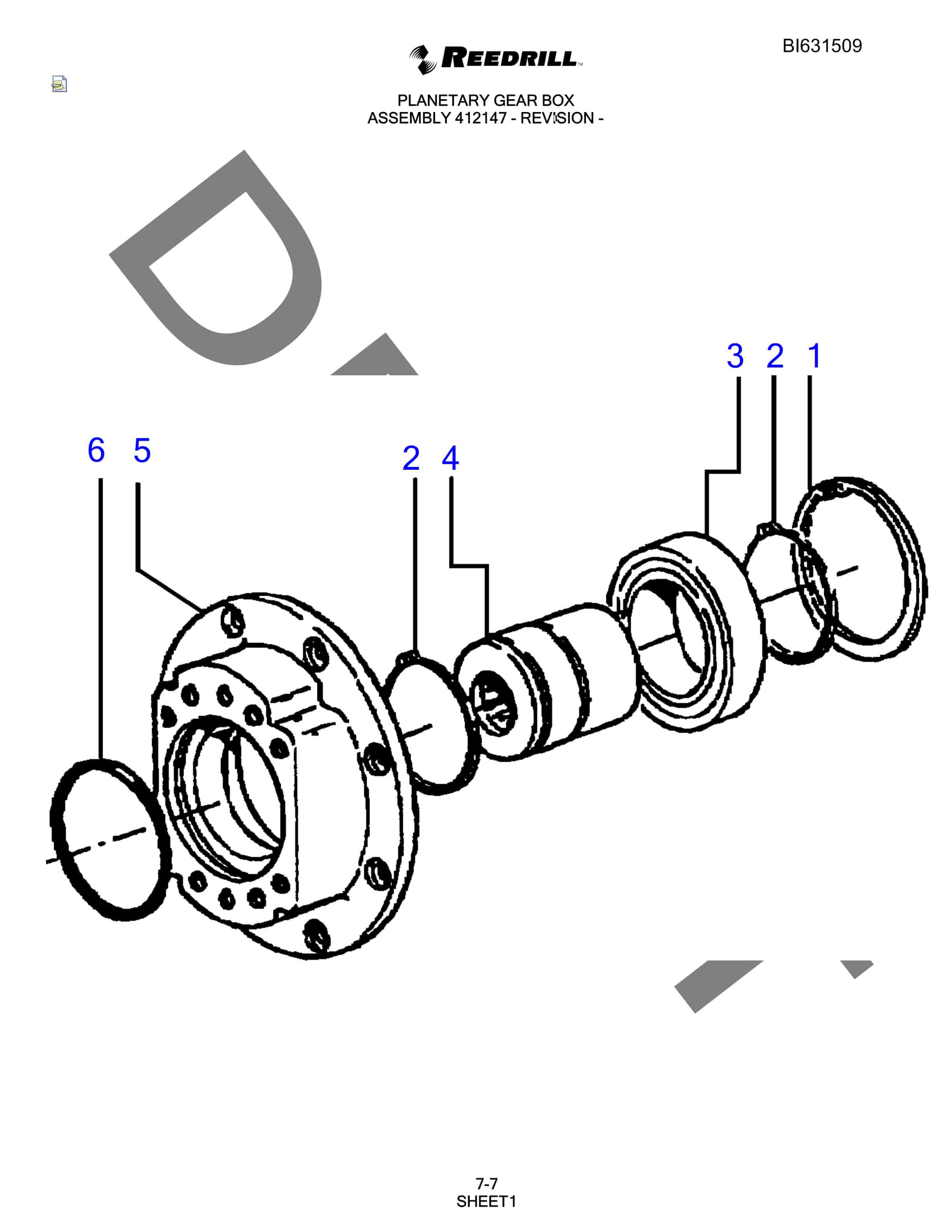 Bucyrus SCH5000 Parts Catalog BI631509-2