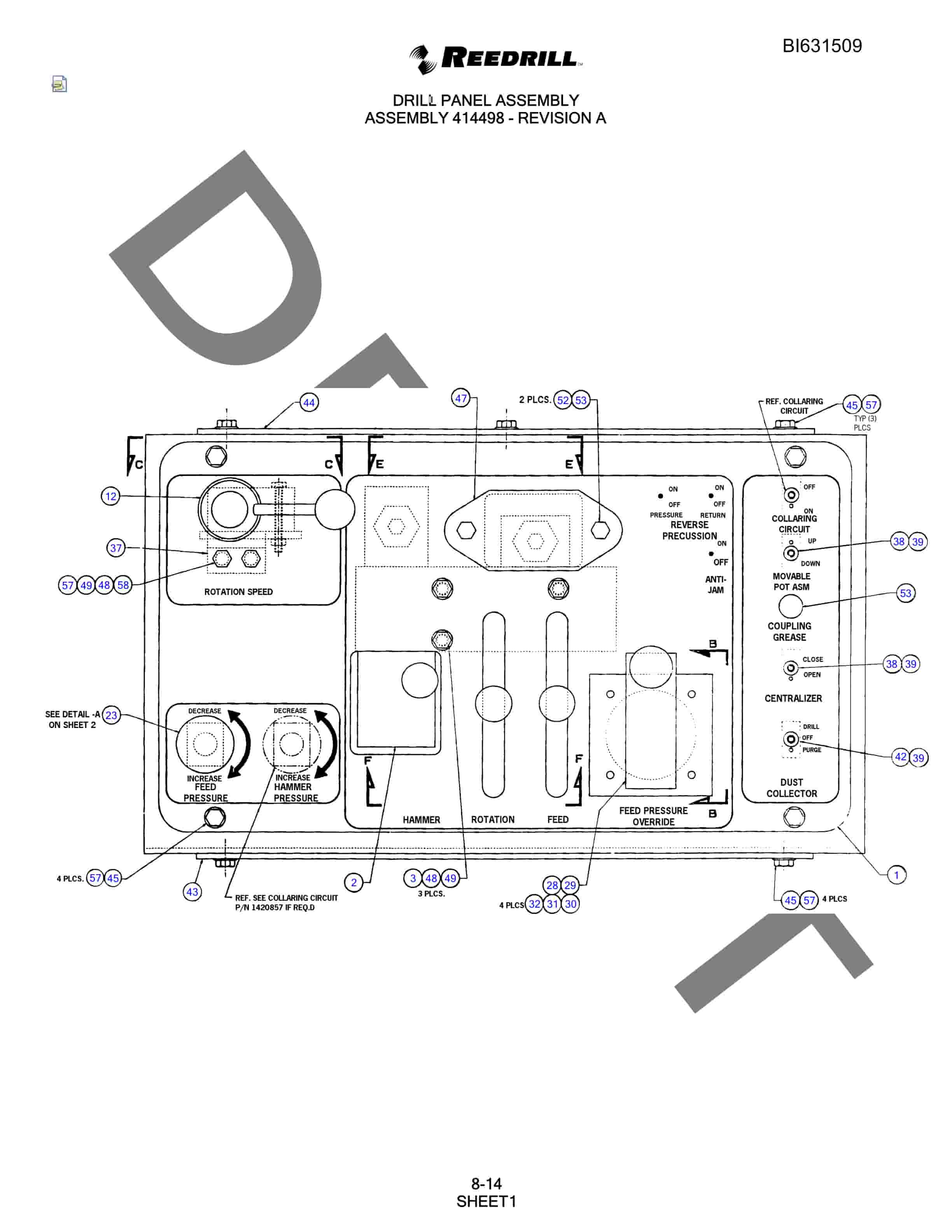 Bucyrus SCH5000 Parts Catalog BI631509-3