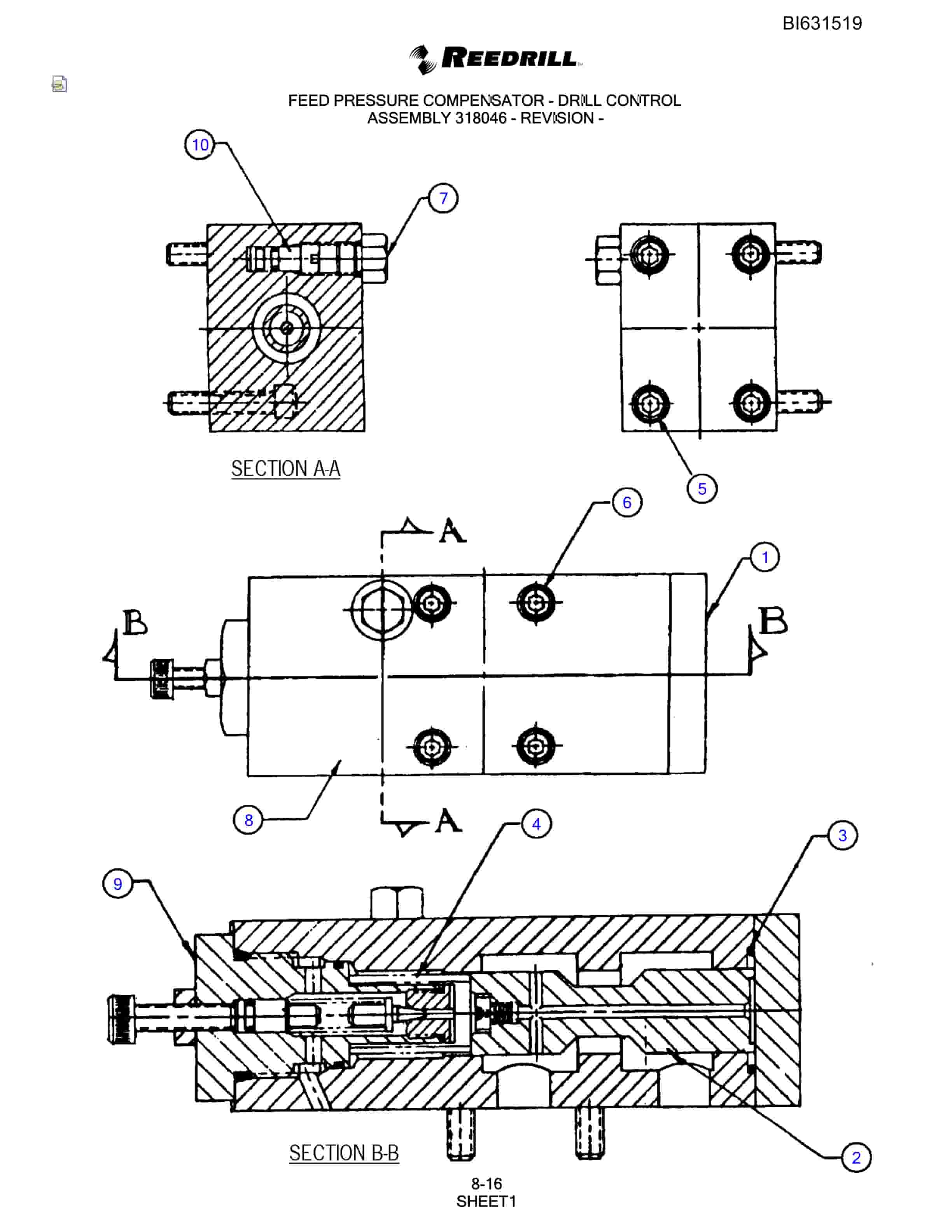 Bucyrus SCH5000 Parts Catalog BI631519-3