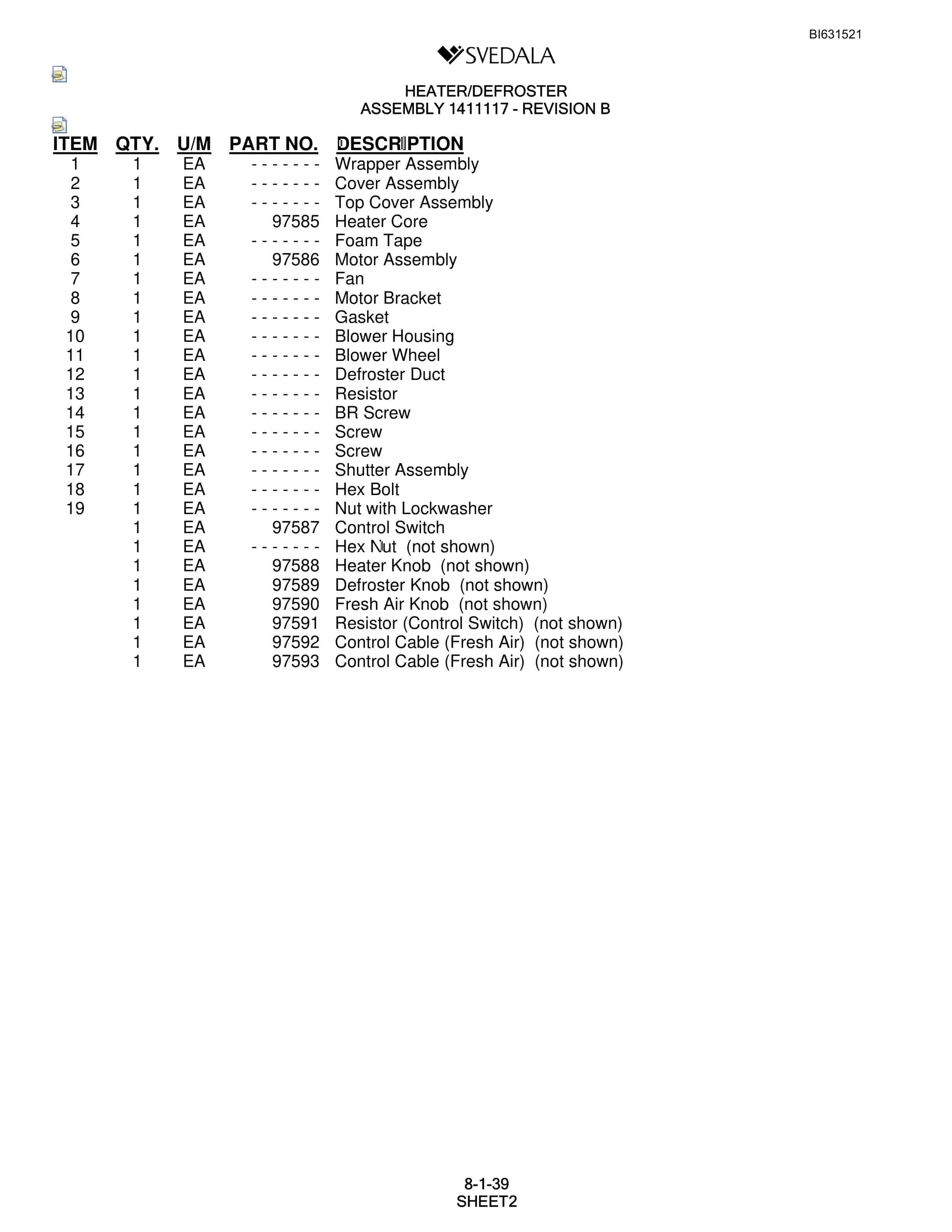 Bucyrus SCH5000 Parts Catalog BI631521-5
