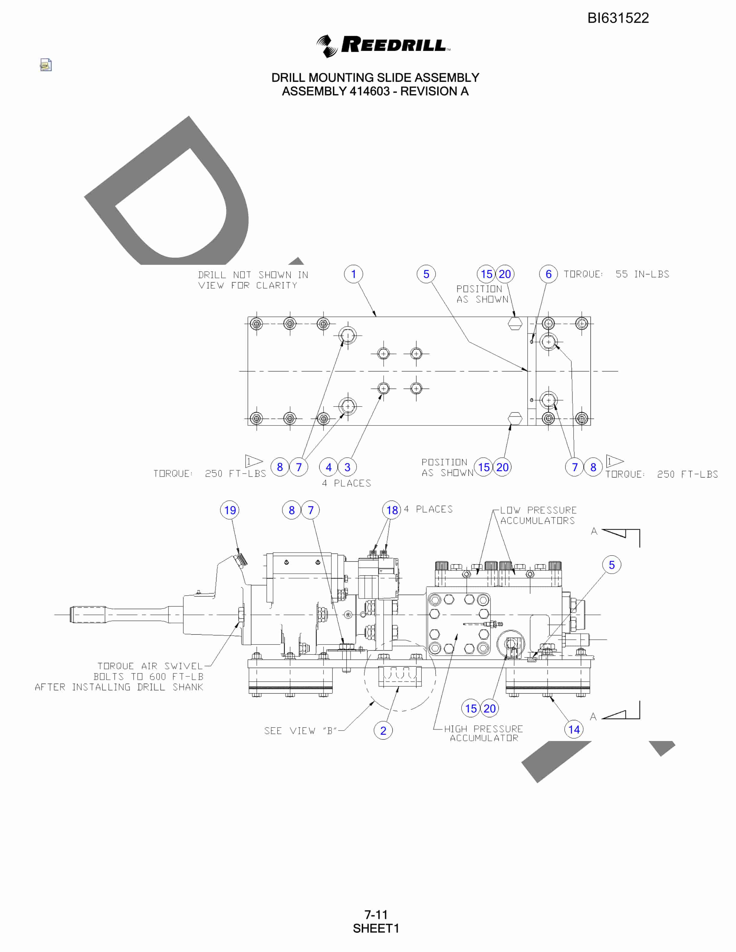 Bucyrus SCH5000 Parts Catalog BI631522-2
