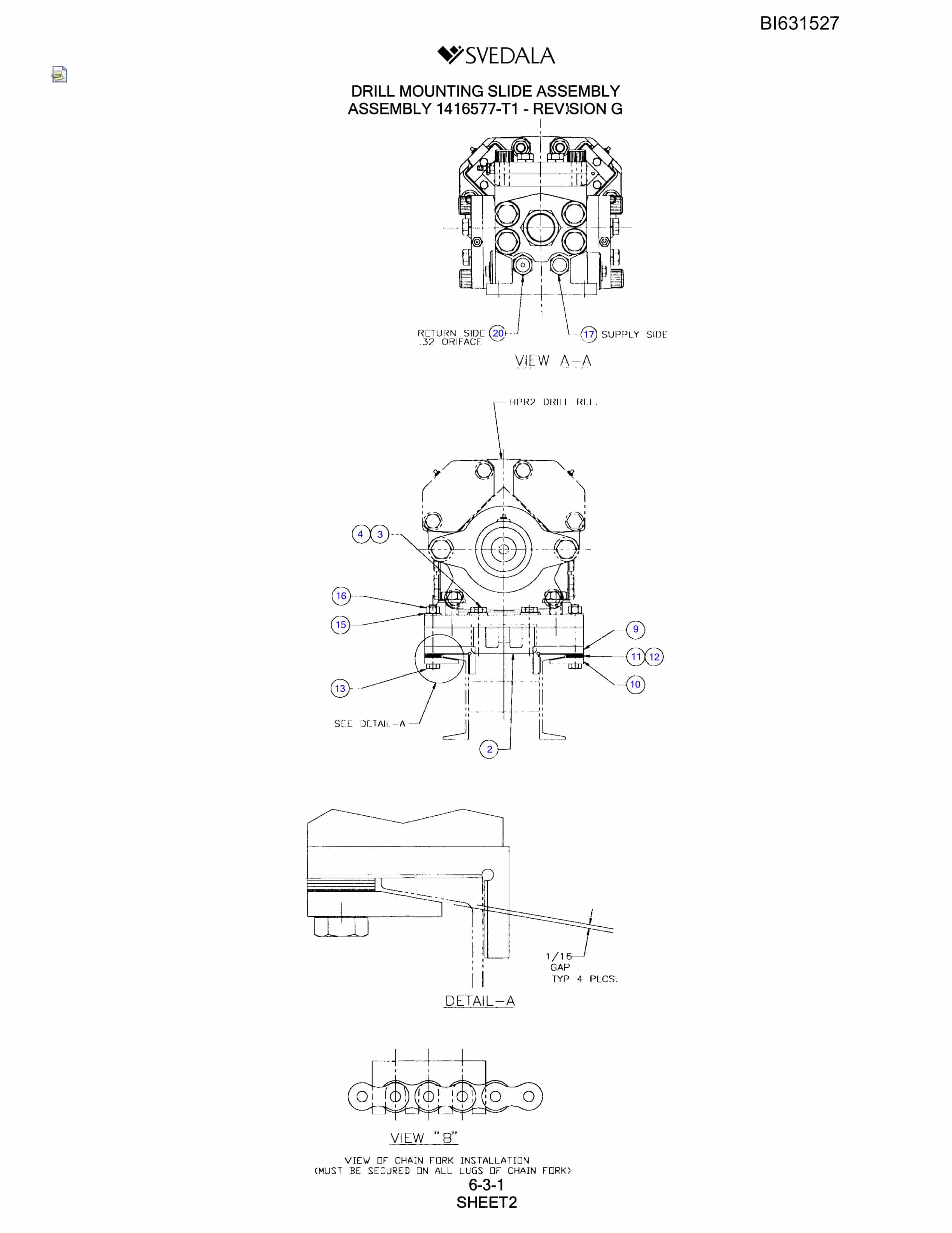 Bucyrus SCH5000 Parts Catalog BI631527-2