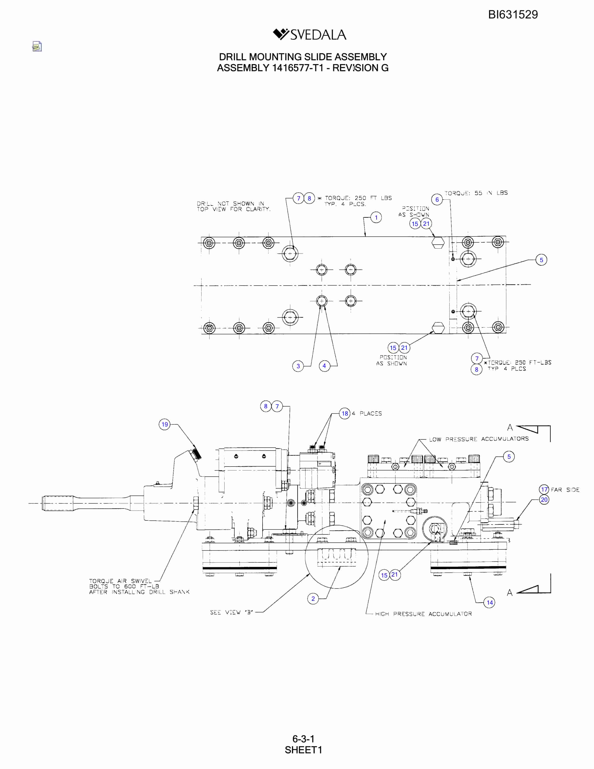 Bucyrus SCH5000 Parts Catalog BI631529-2