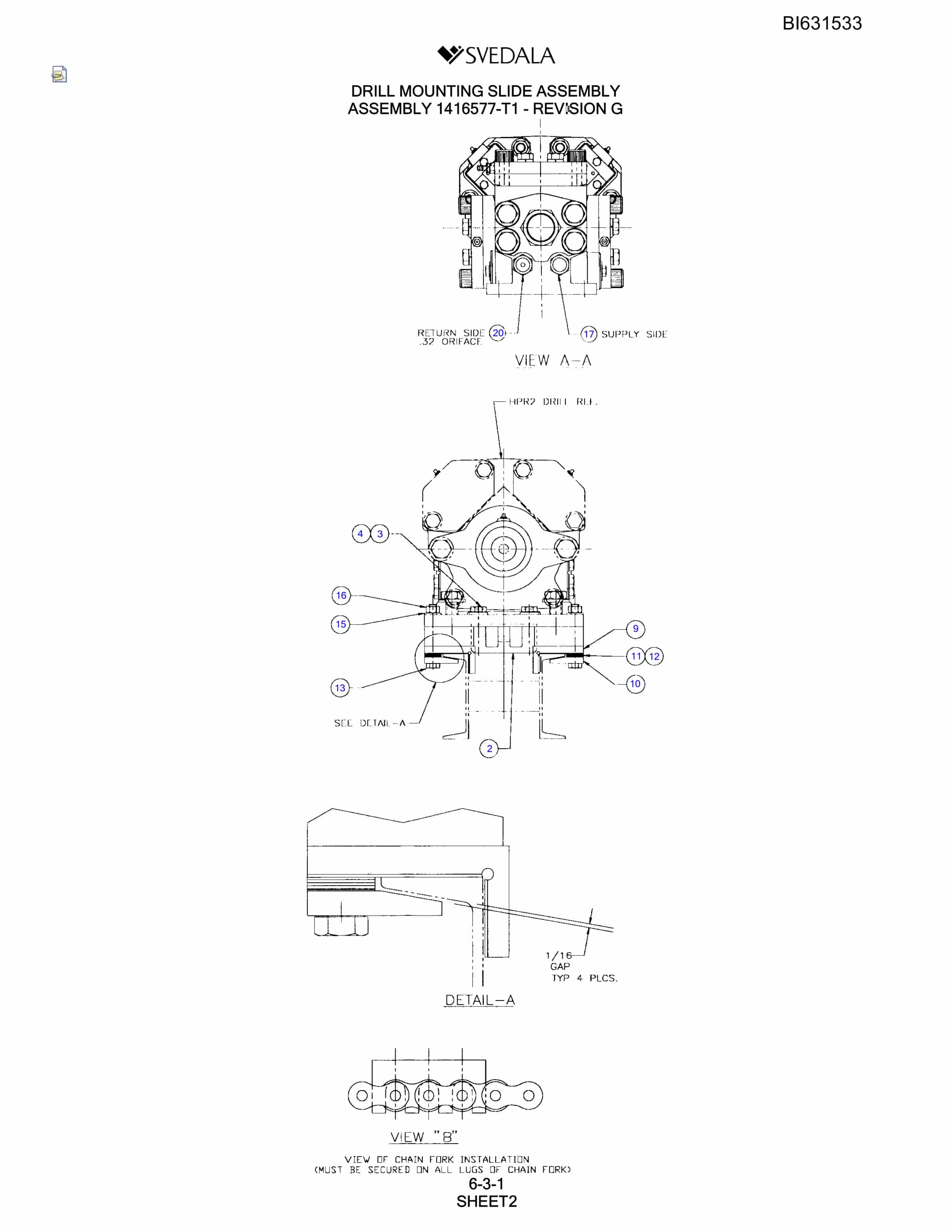 Bucyrus SCH5000 Parts Catalog BI631533-2