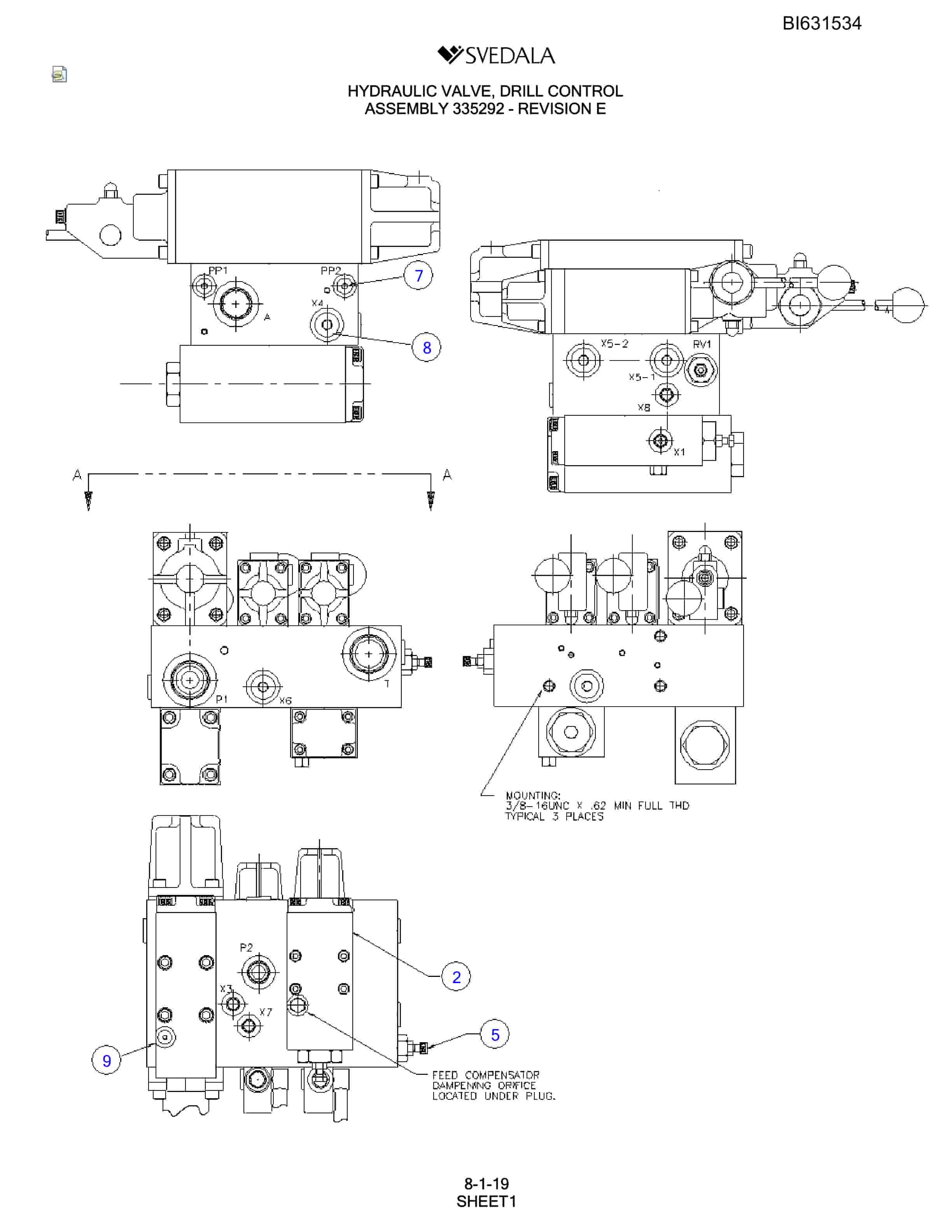 Bucyrus SCH5000 Parts Catalog BI631534-3