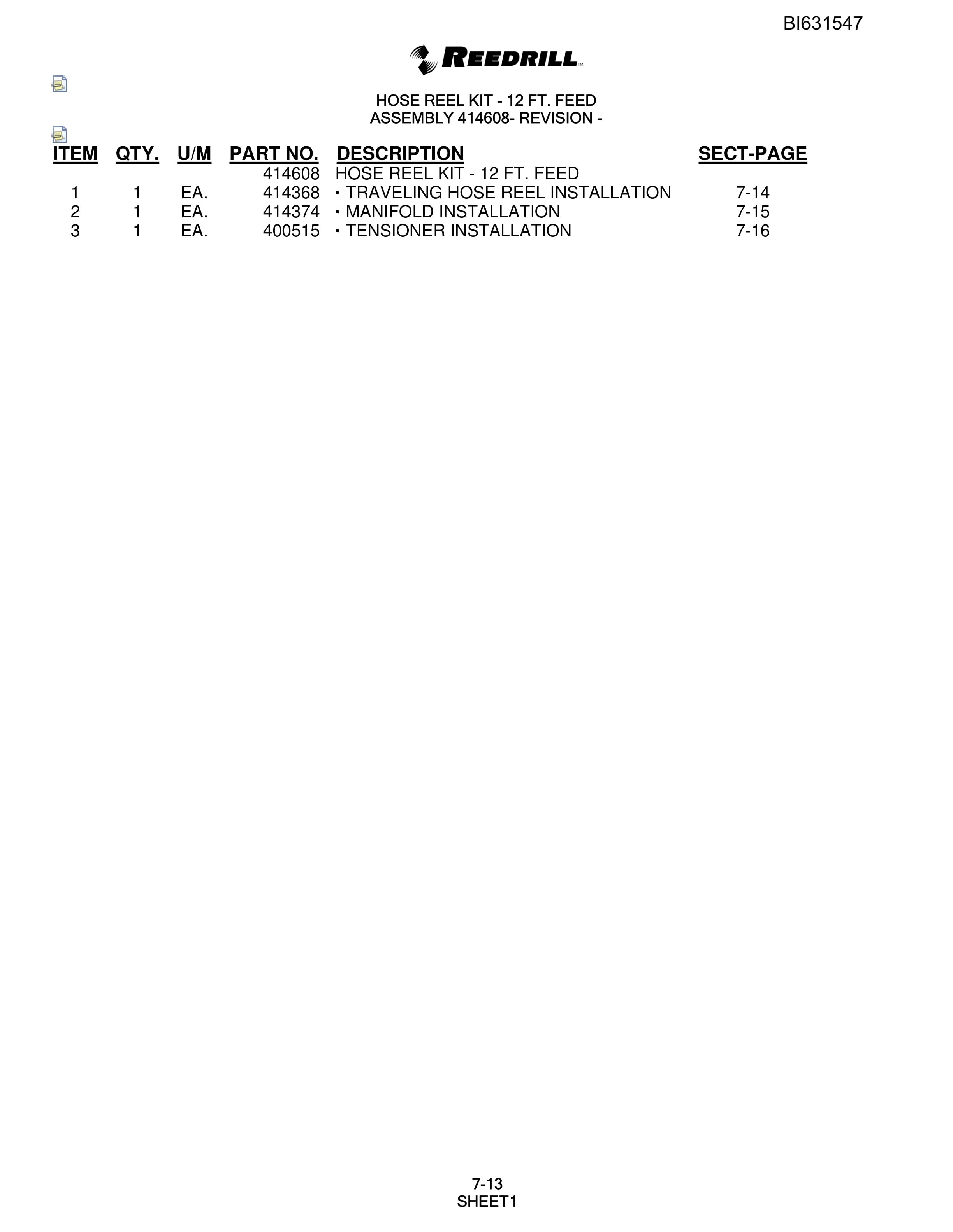 Bucyrus SCH5000 Parts Catalog BI631547-2