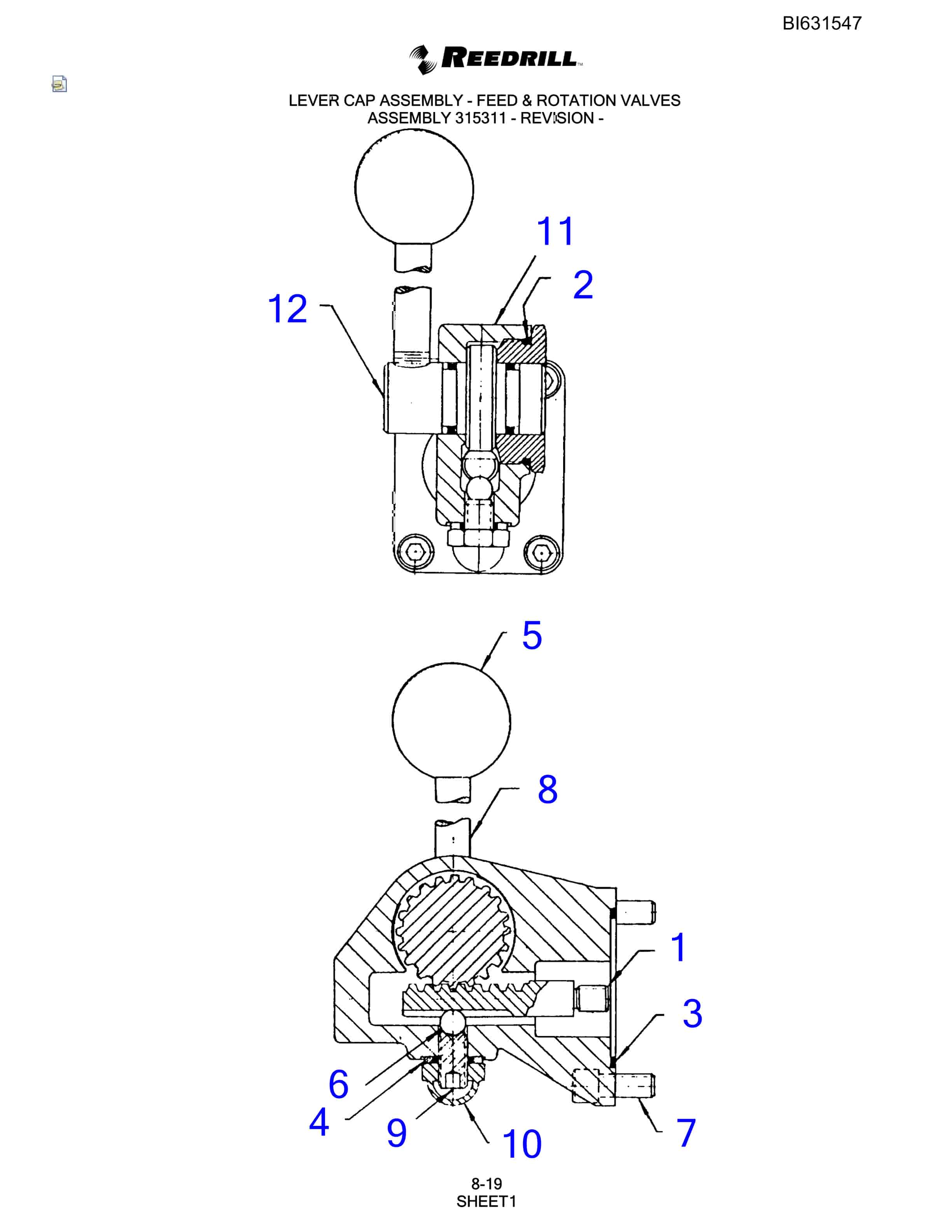Bucyrus SCH5000 Parts Catalog BI631547-3