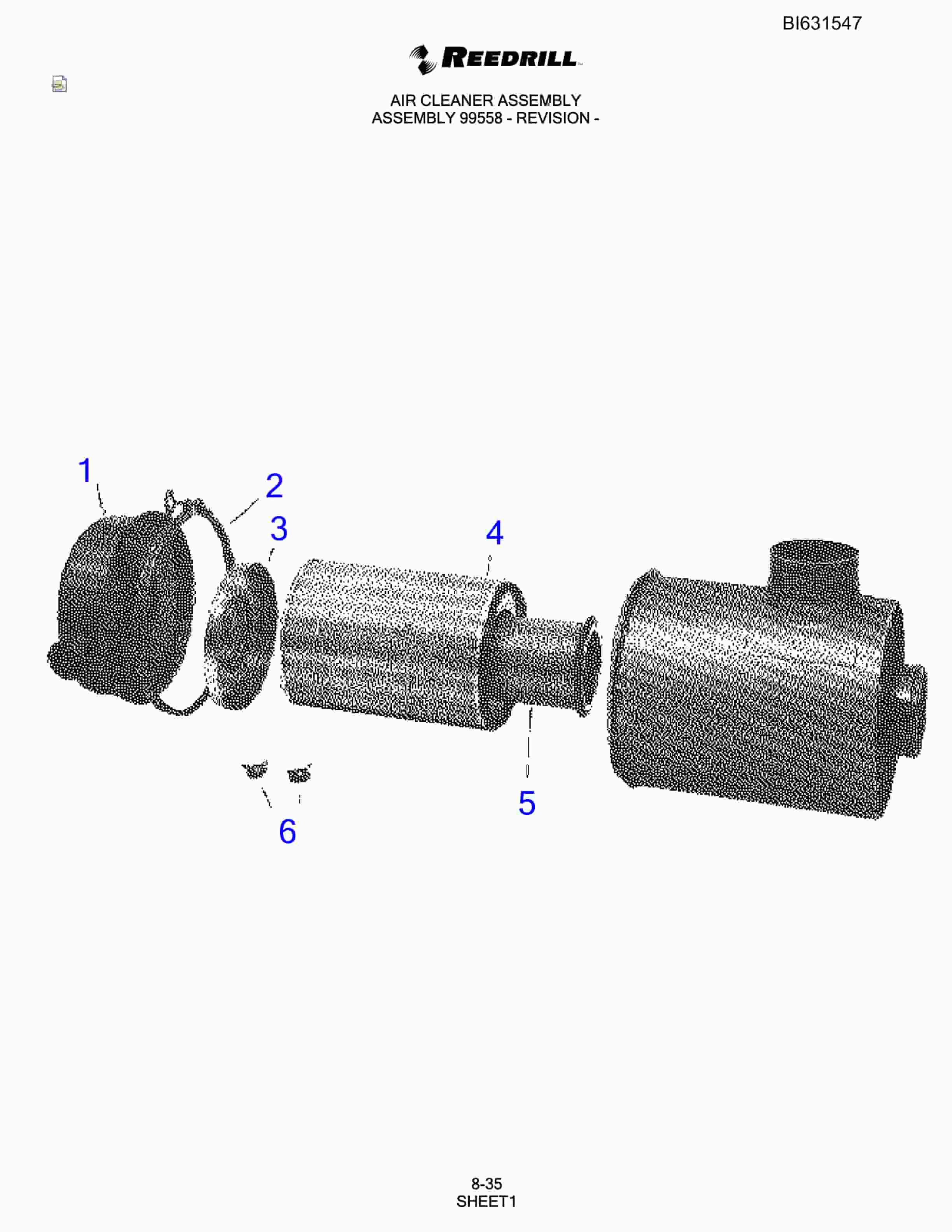 Bucyrus SCH5000 Parts Catalog BI631547-4