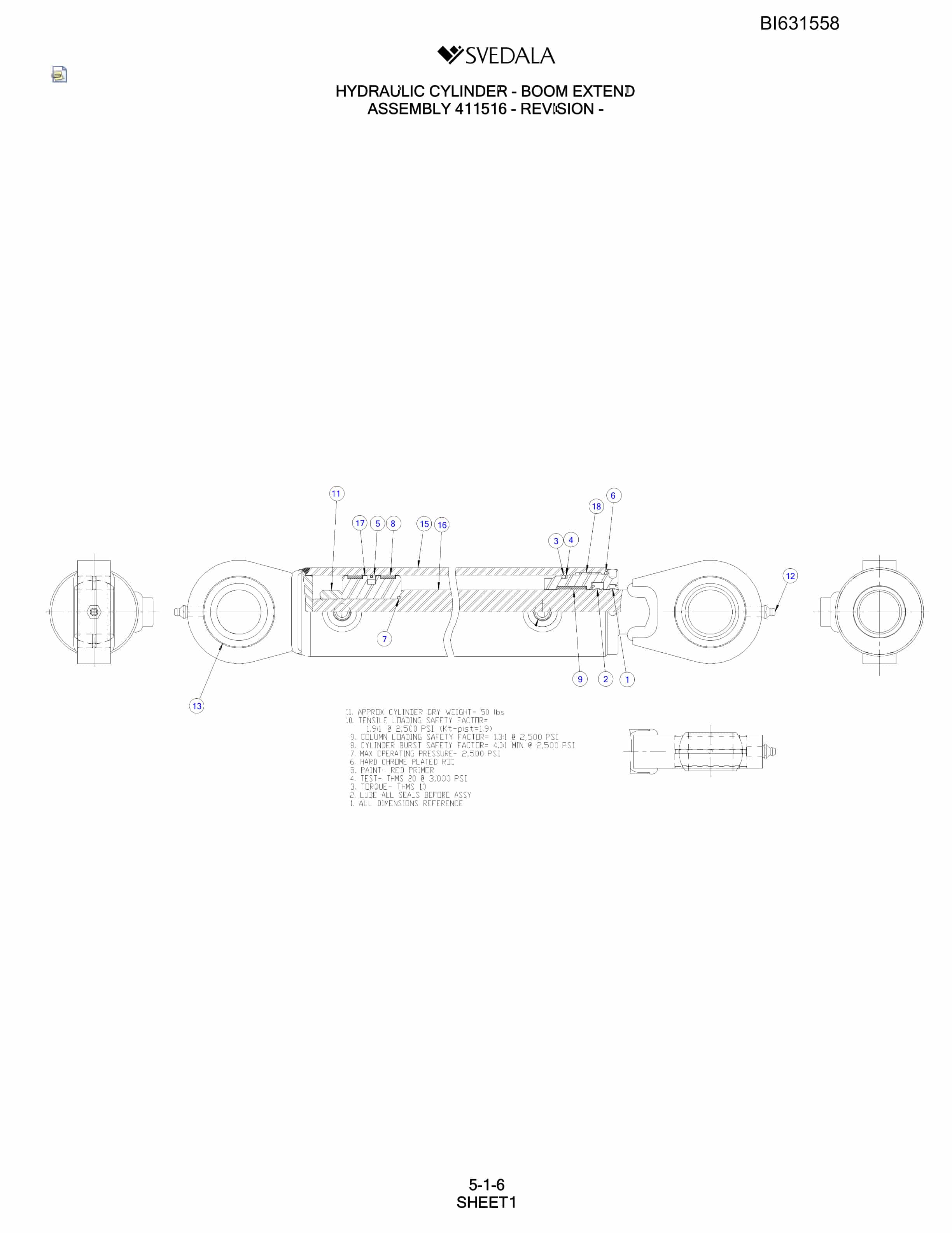 Bucyrus SCH5000 Parts Catalog BI631558-2