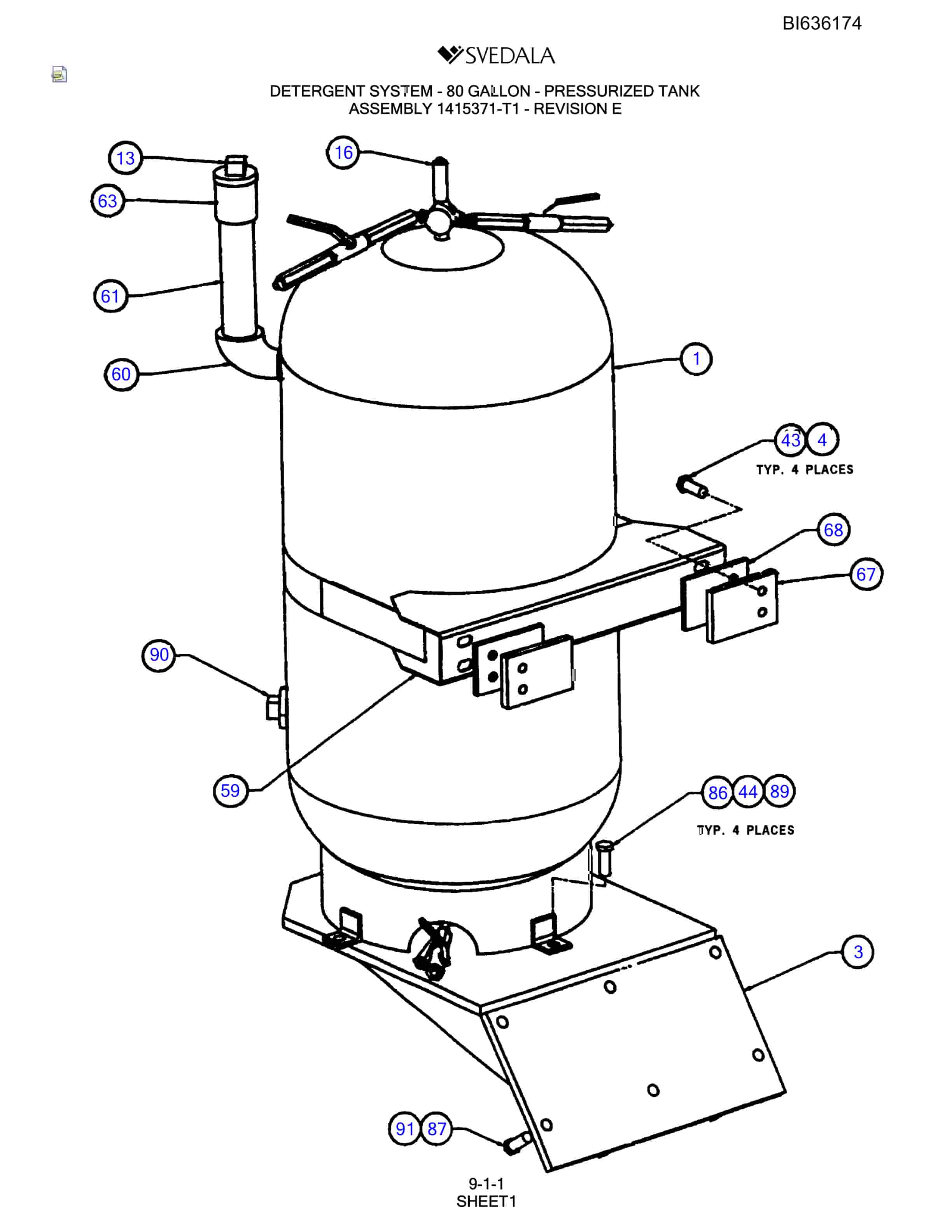 Bucyrus SCH5000 Parts Catalog BI636174-5