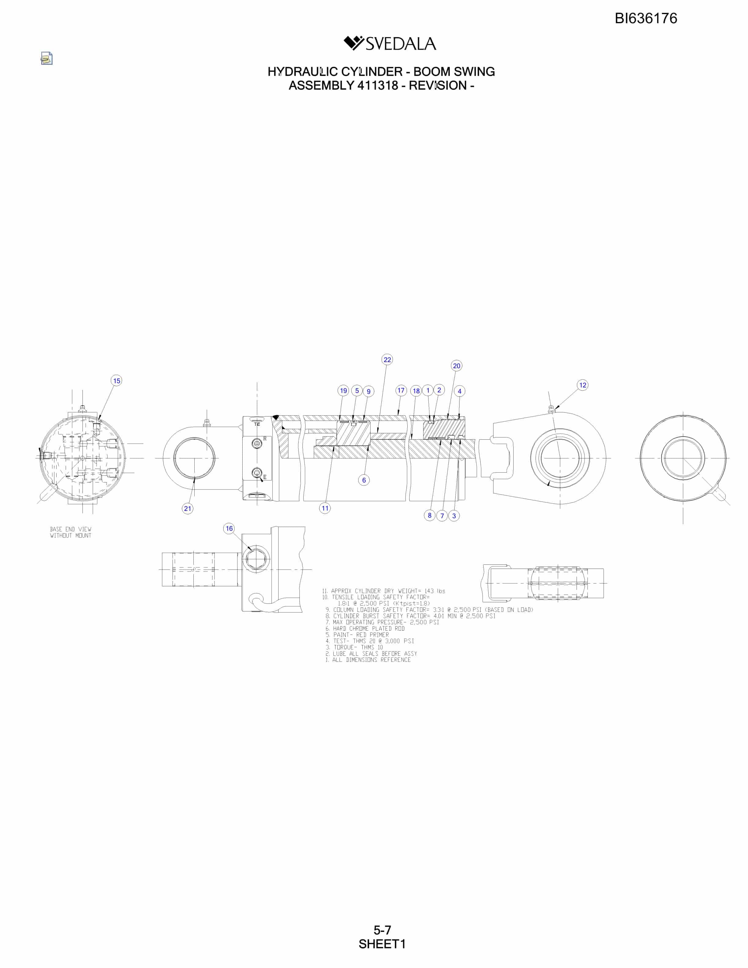 Bucyrus SCH5000 Parts Catalog BI636176-2