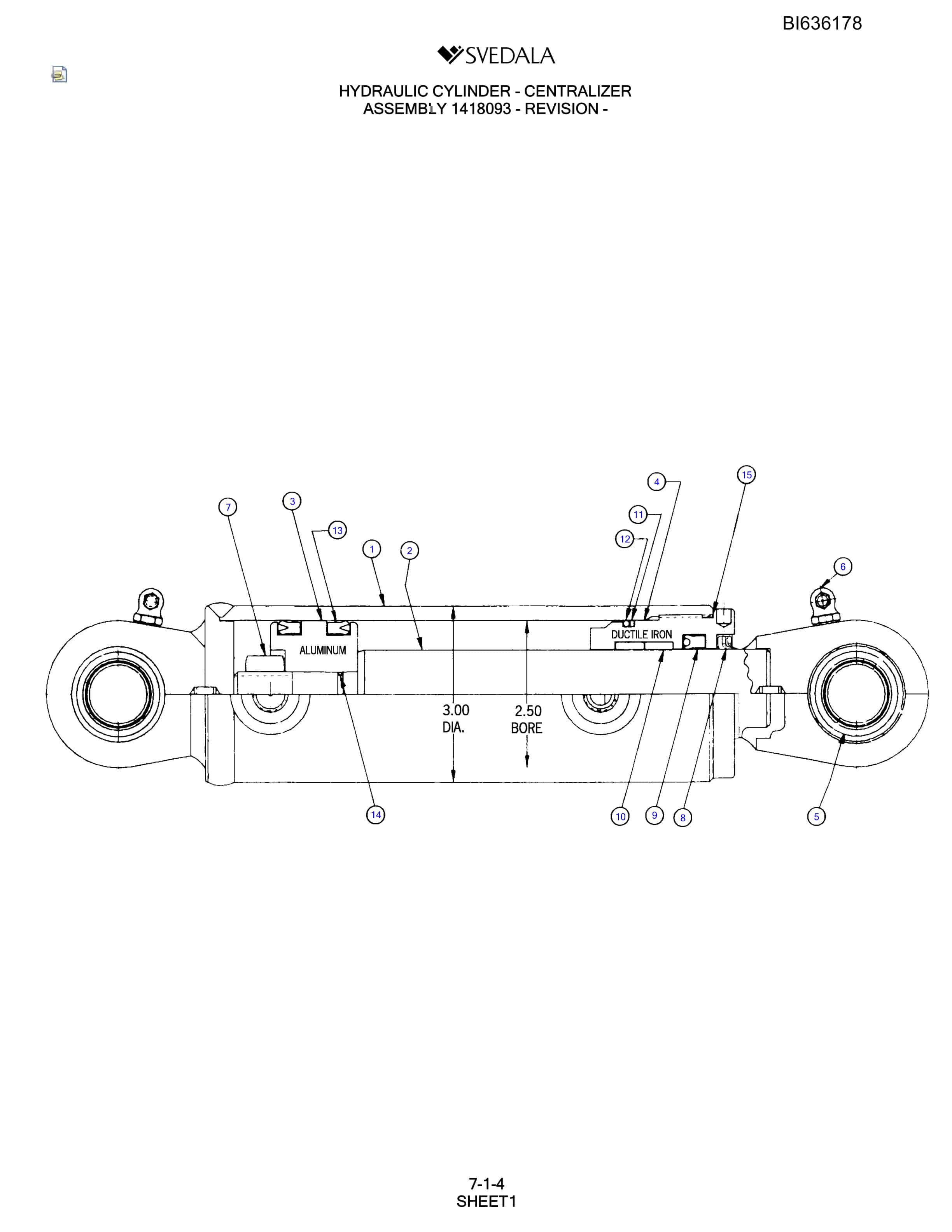Bucyrus SCH5000 Parts Catalog BI636178-2