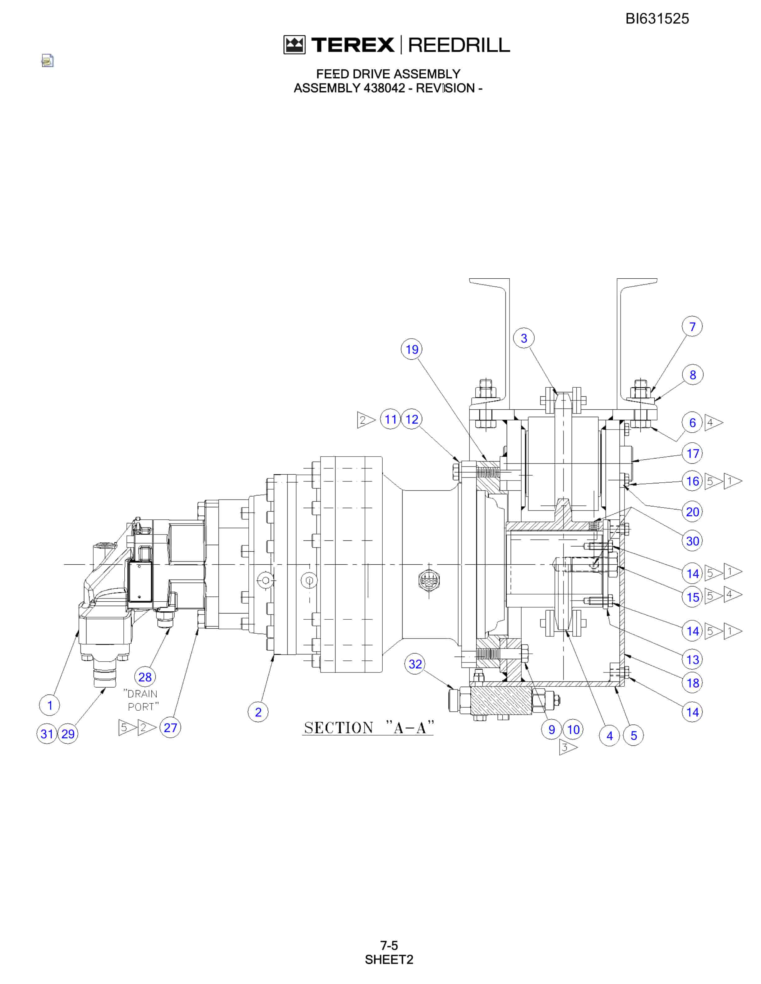 Bucyrus SCH5000CL Parts Catalog BI631525-2