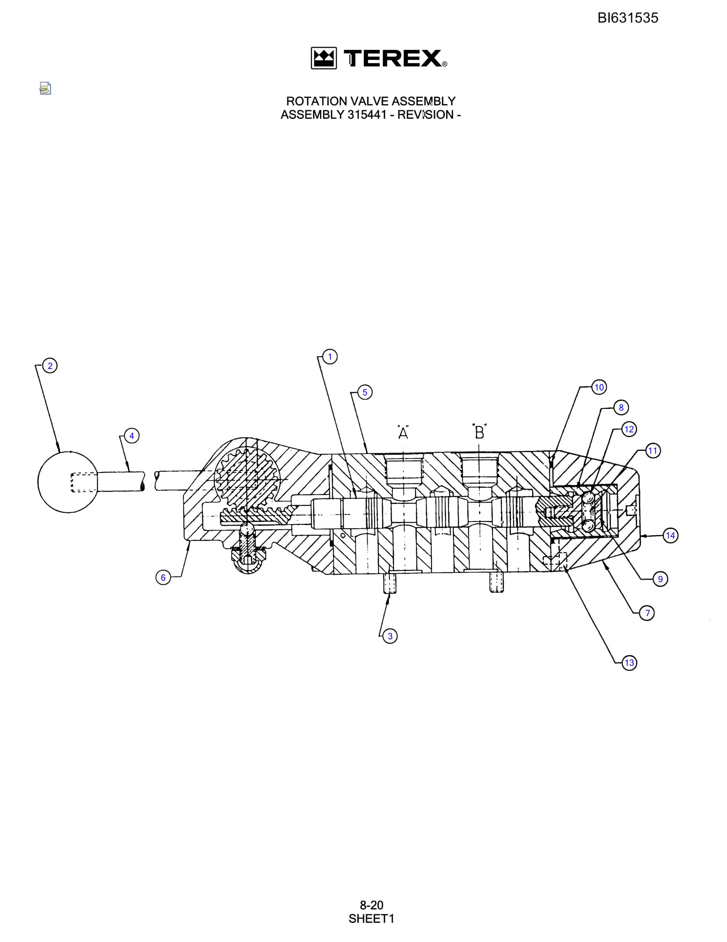 Bucyrus SCH5000CL Parts Catalog BI631535-3