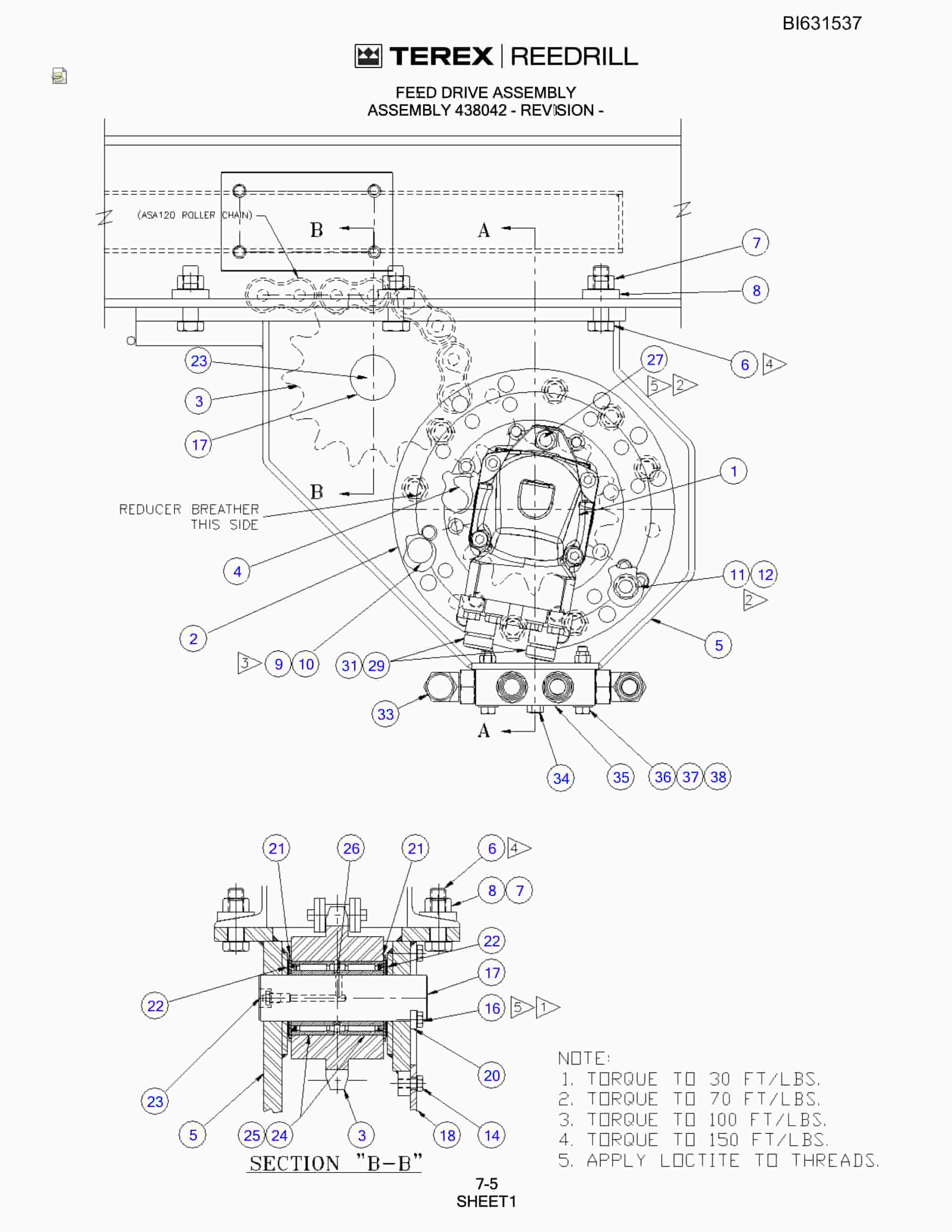 Bucyrus SCH5000CL Parts Catalog BI631537-2