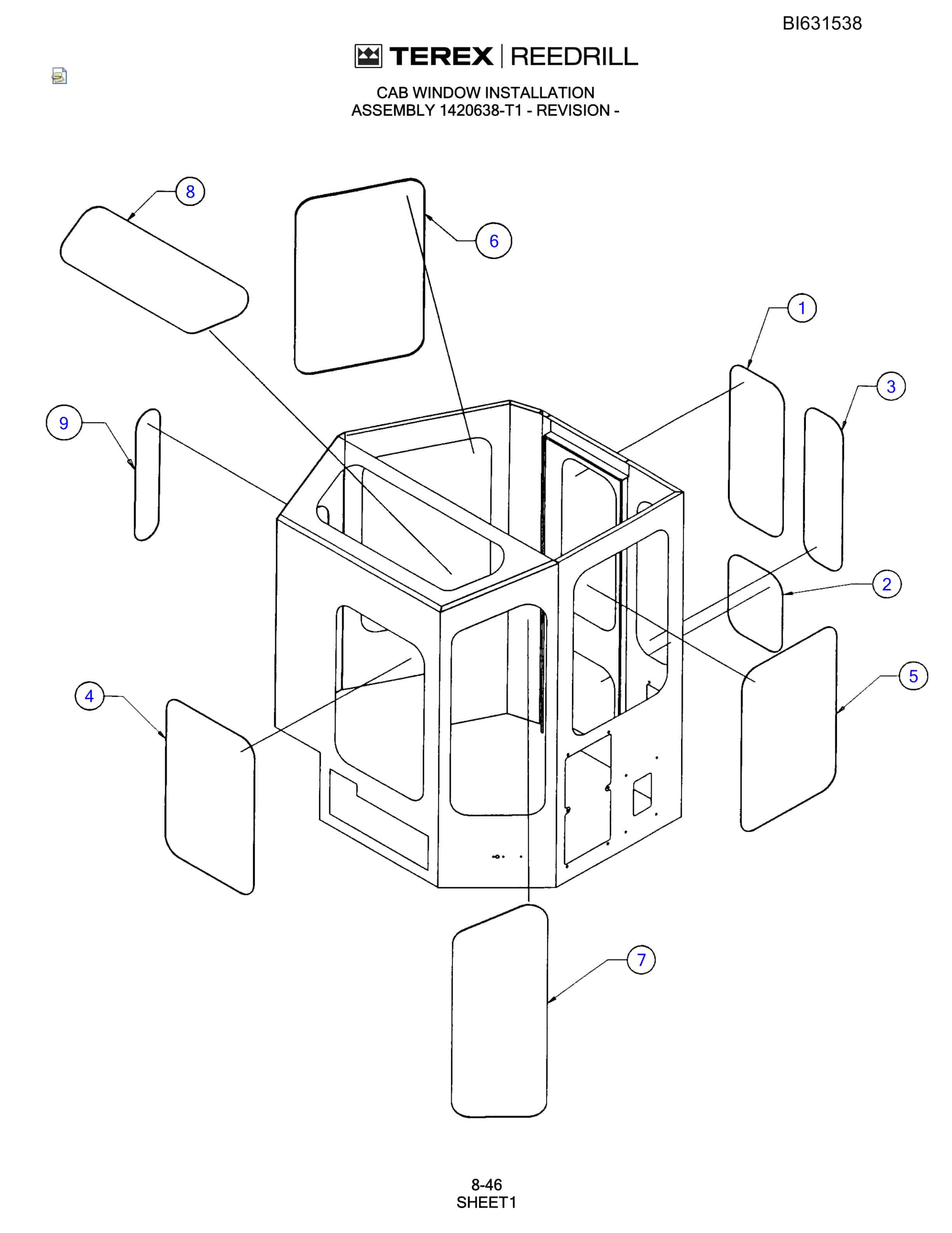 Bucyrus SCH5000CL Parts Catalog BI631538-5