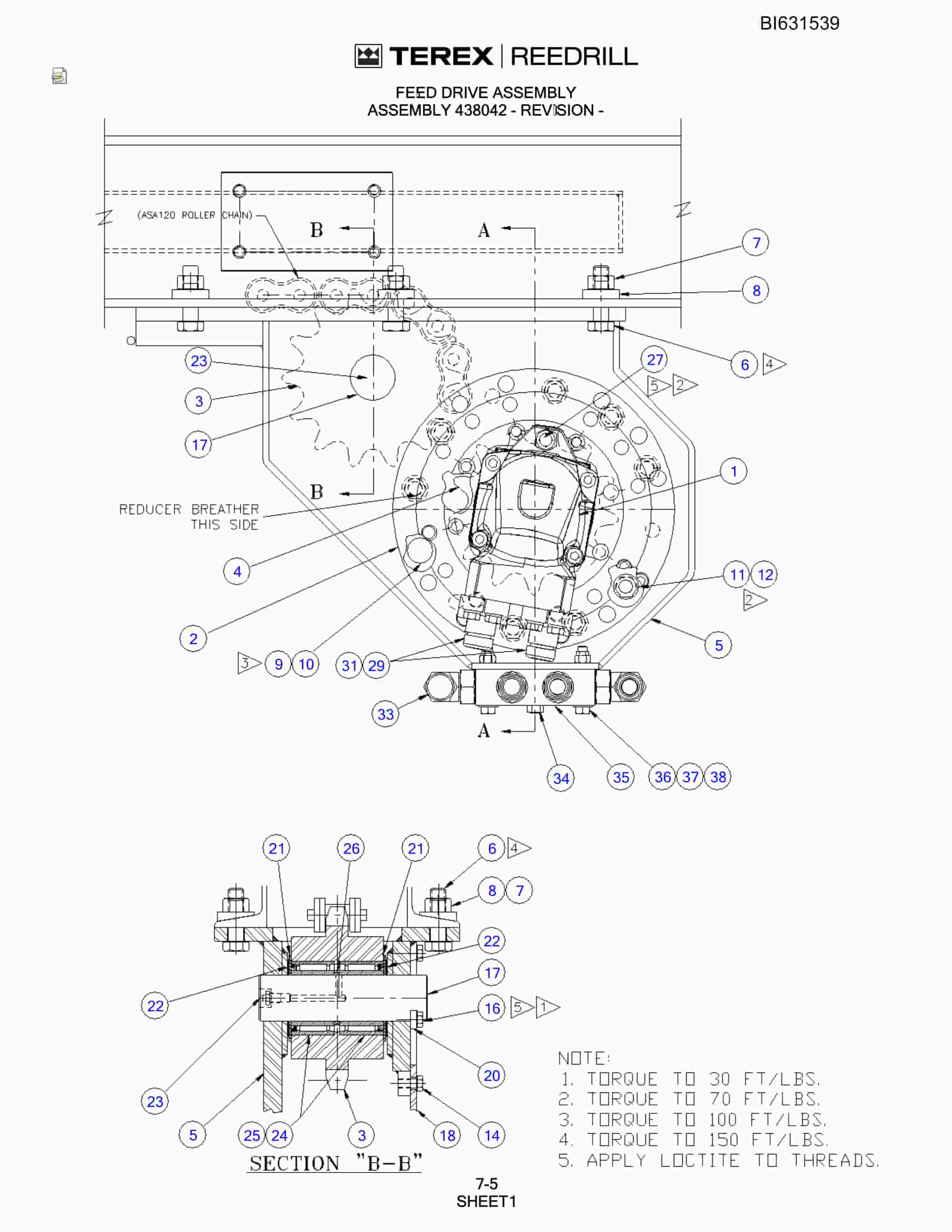 Bucyrus SCH5000CL Parts Catalog BI631539-2