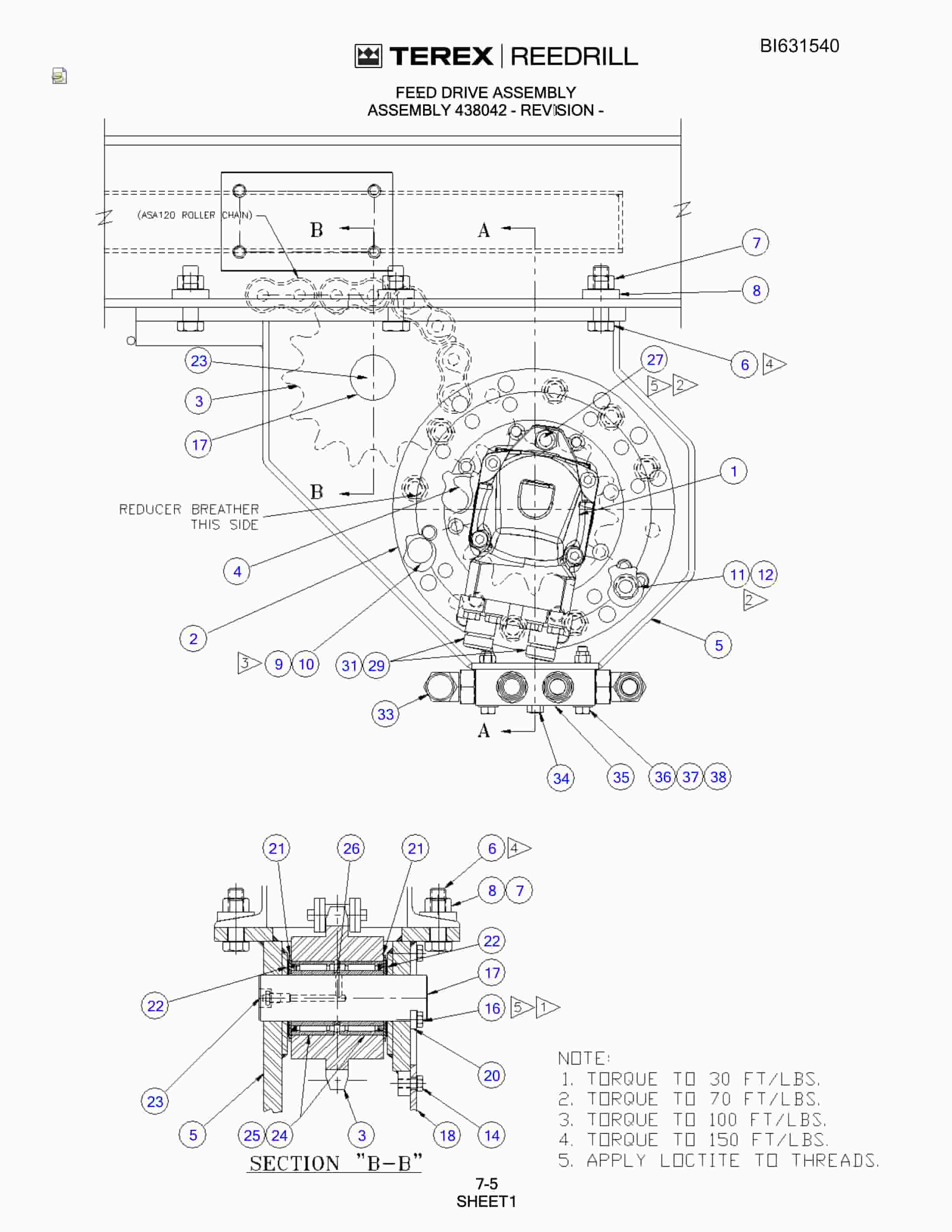 Bucyrus SCH5000CL Parts Catalog BI631540-2