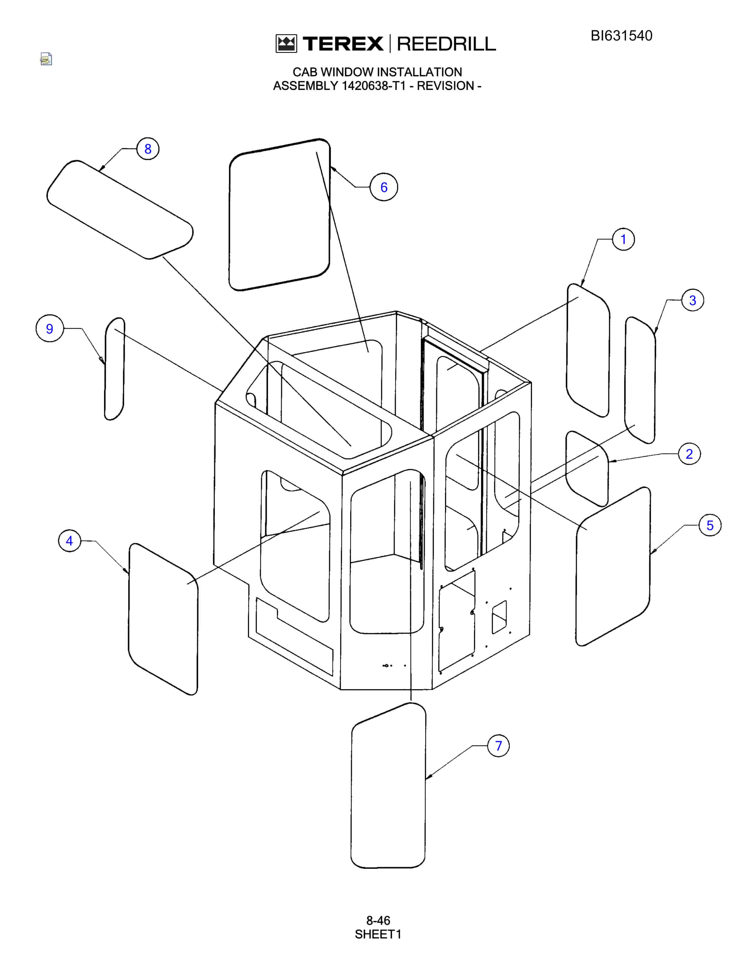 Bucyrus SCH5000CL Parts Catalog BI631540-5