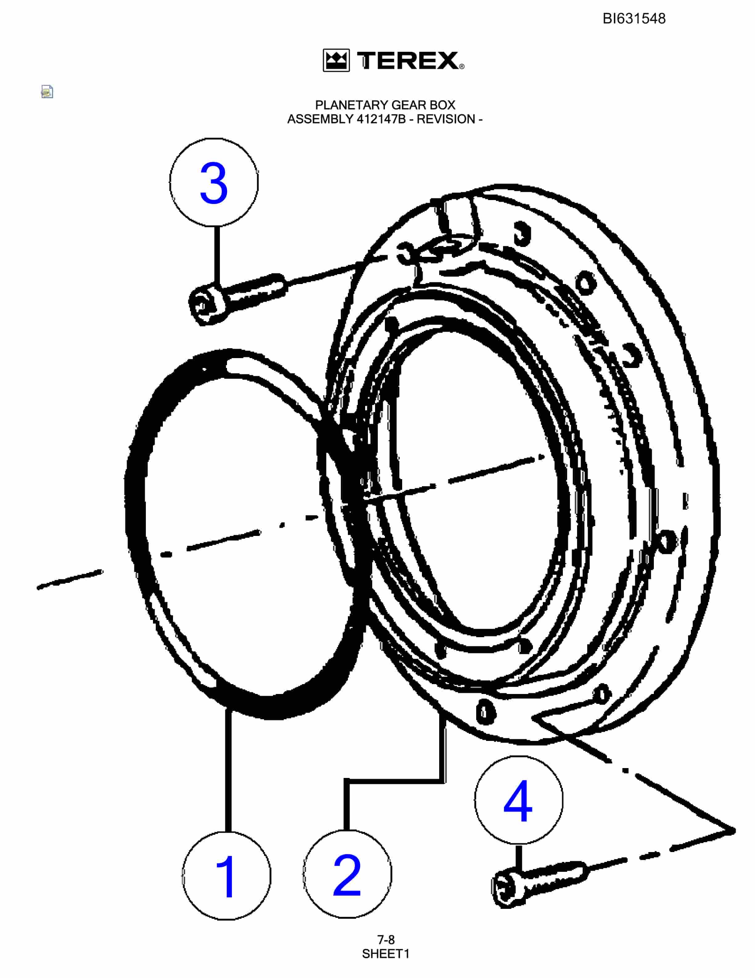 Bucyrus SCH5000CL Parts Catalog BI631548-2
