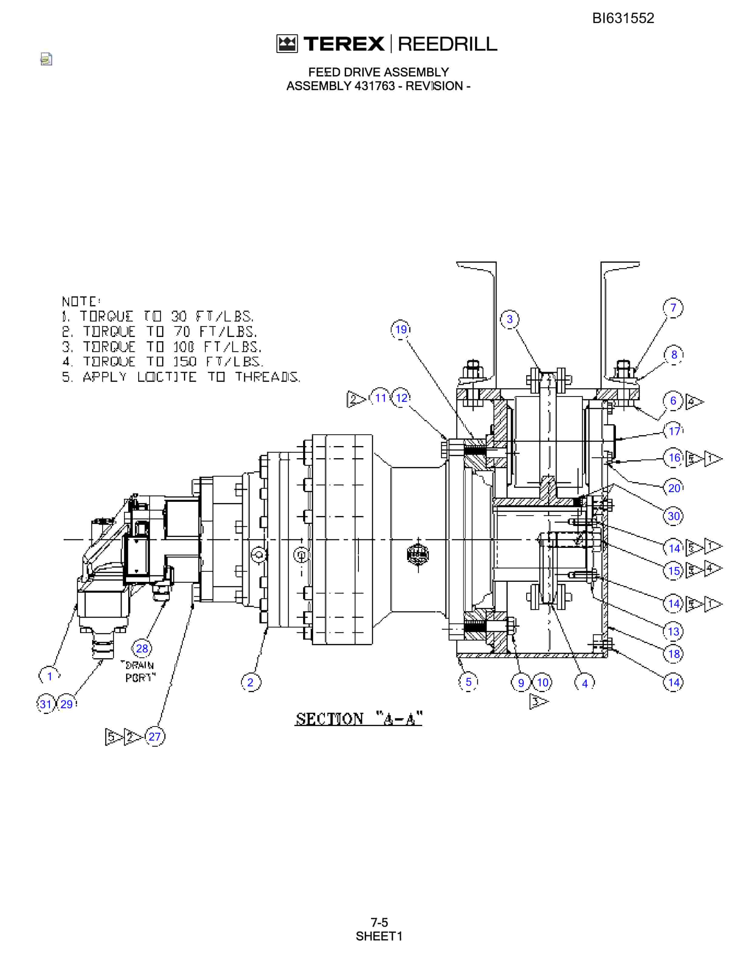 Bucyrus SCH5000CL Parts Catalog BI631552-2