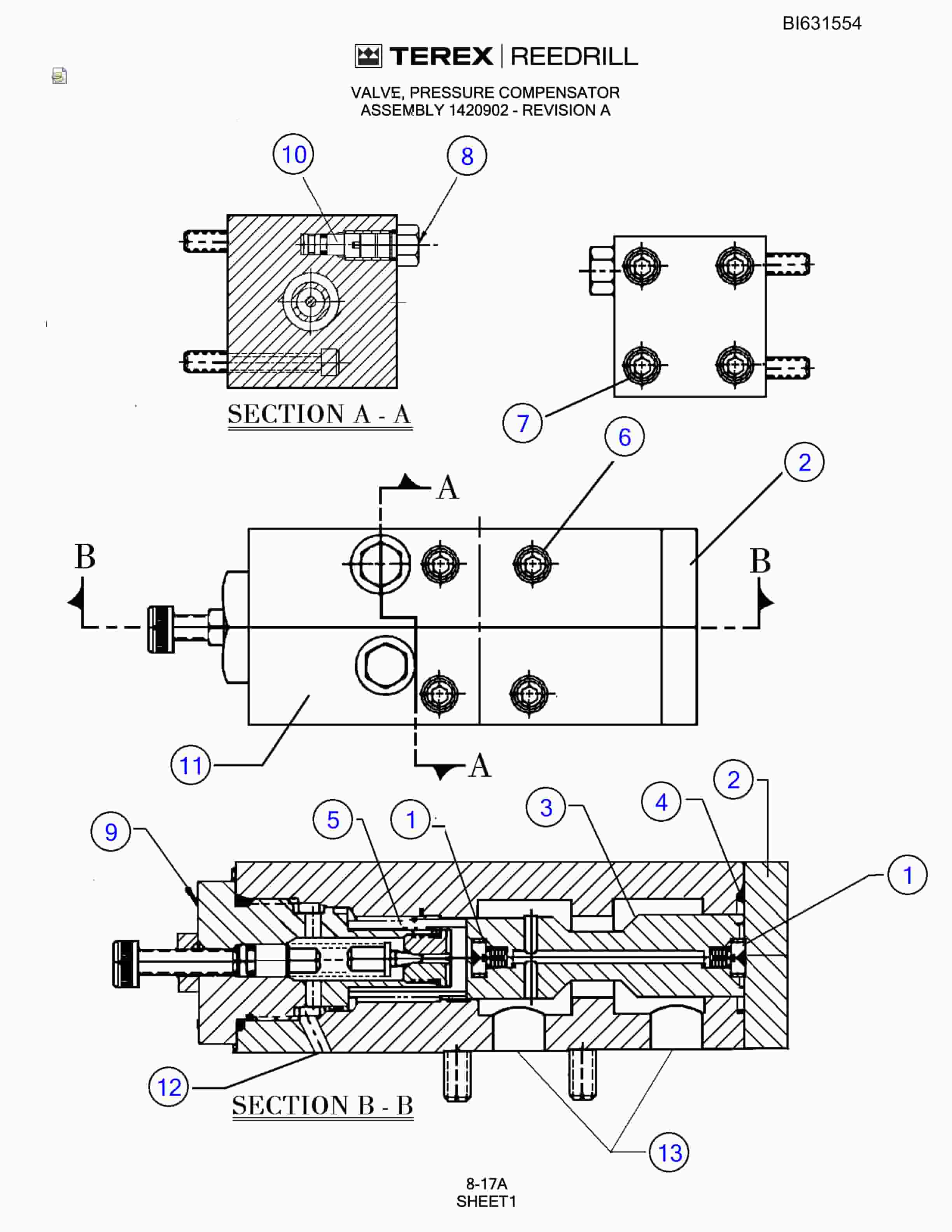 Bucyrus SCH5000CL Parts Catalog BI631554-3