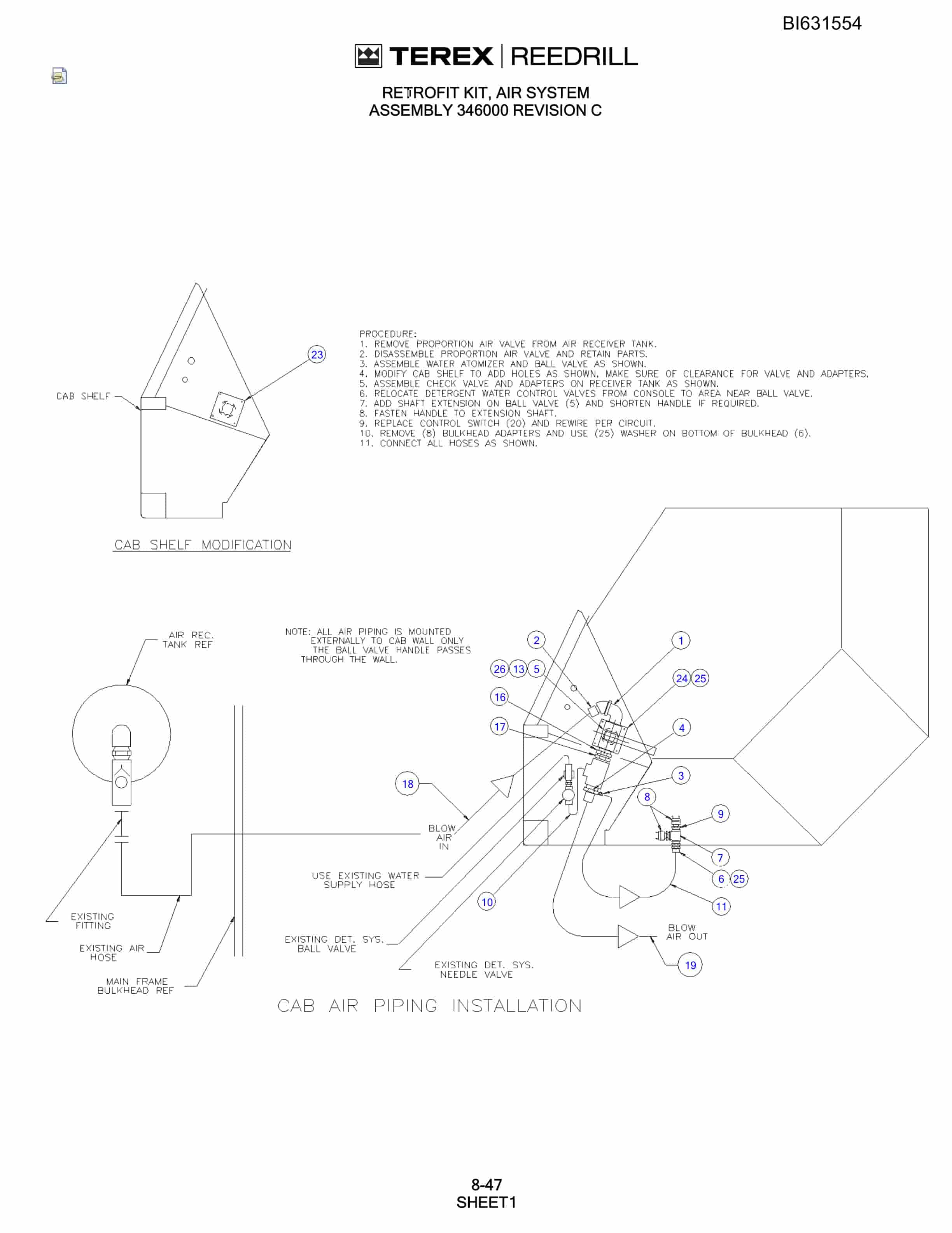 Bucyrus SCH5000CL Parts Catalog BI631554-5