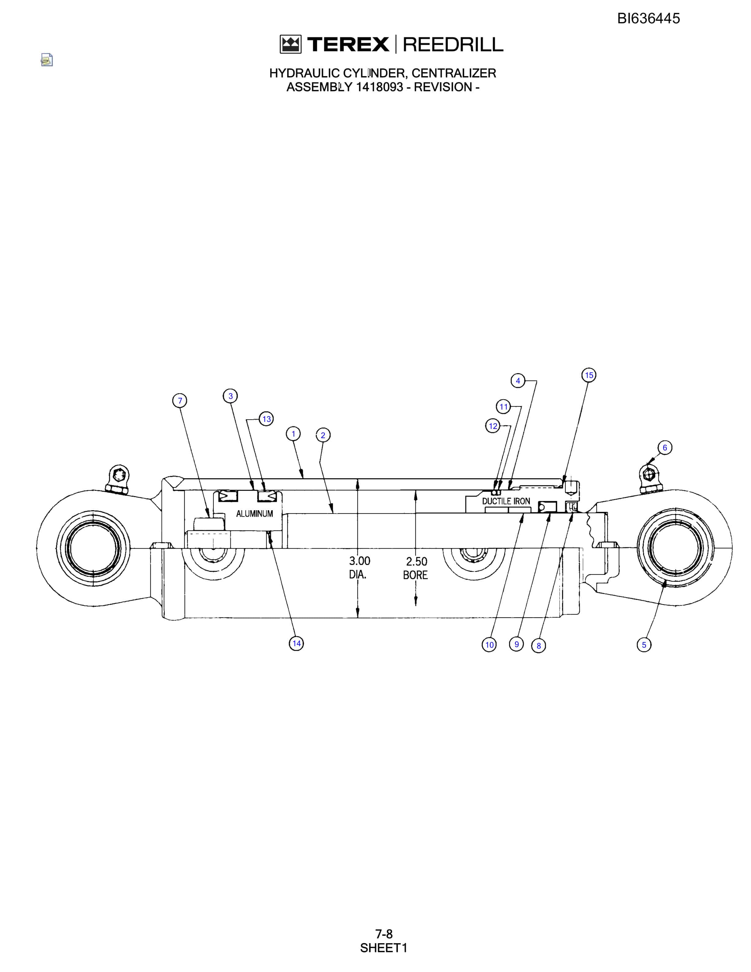 Bucyrus SD345-ATW Parts Catalog BI636445-3