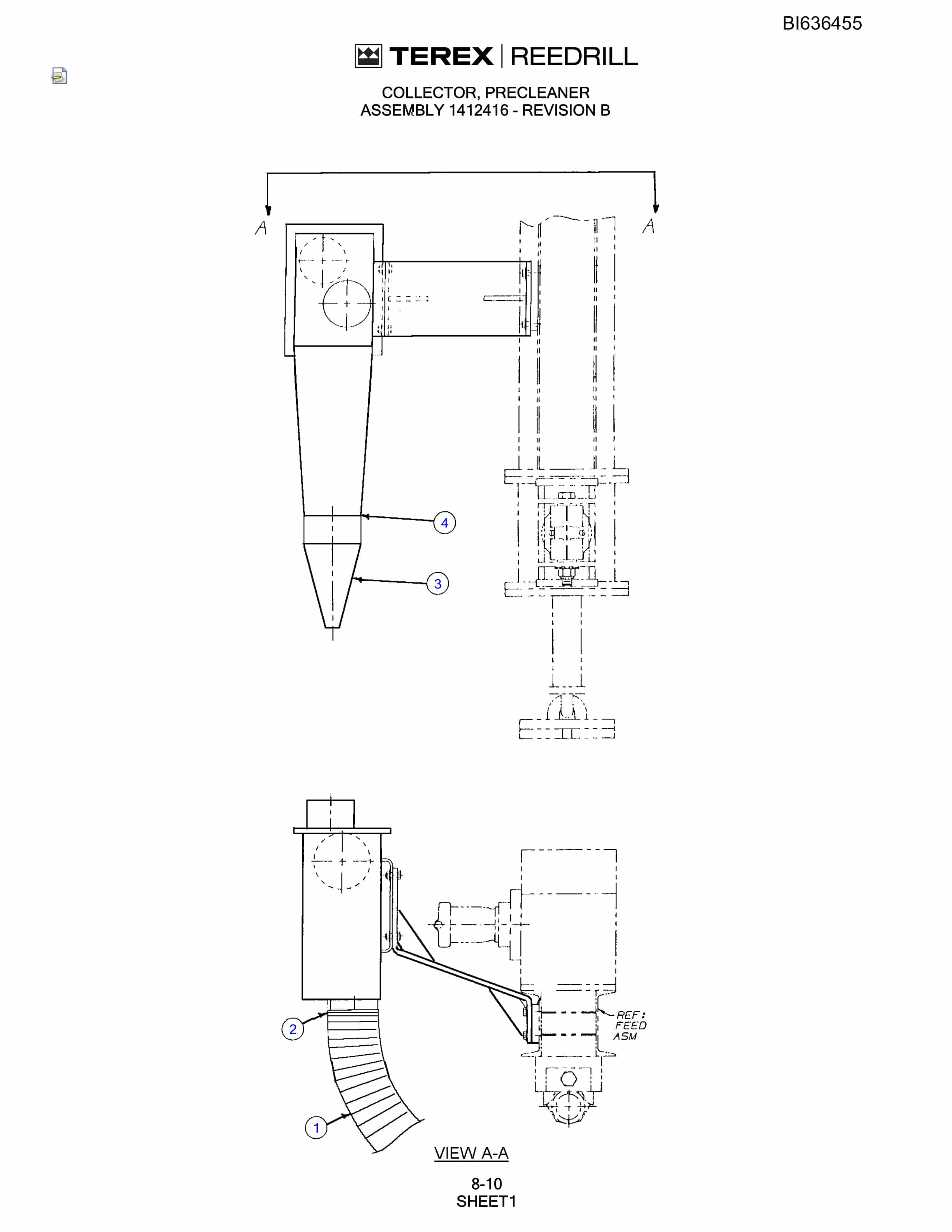 Bucyrus SD345 Hydra-Trac Self-Contained Hydraulic Track Drills Parts Catalog BI636455-4