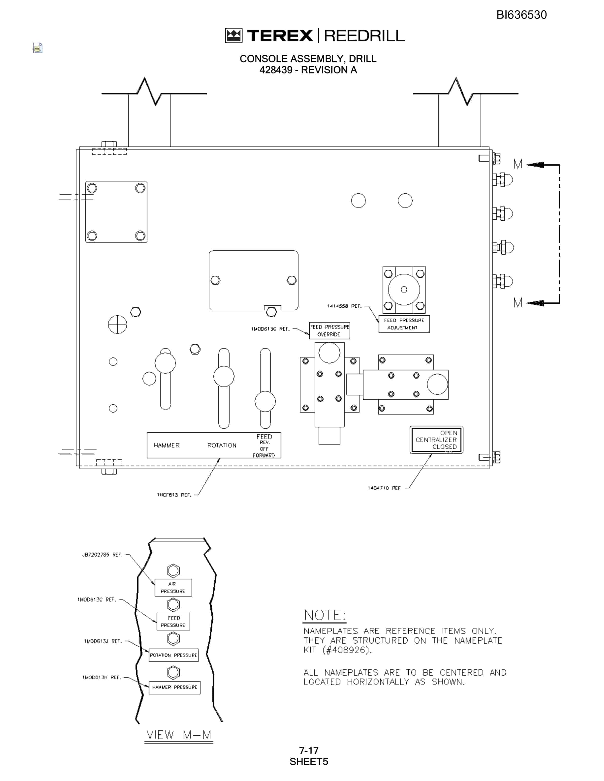 Bucyrus SD345 Hydra-Trac Self-Contained Hydraulic Track Drills Parts Catalog BI636530-4