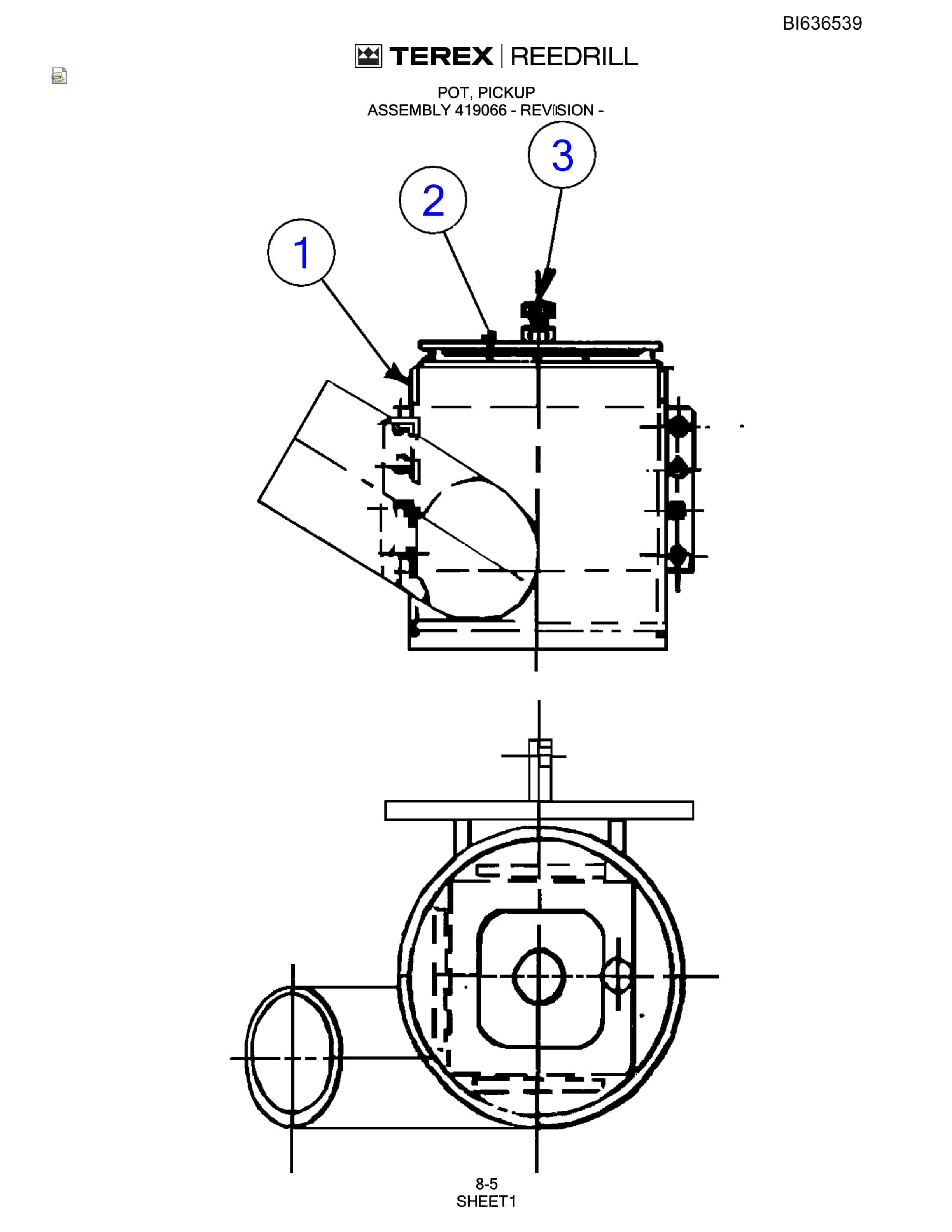 Bucyrus SD345 Hydra-Trac Self-Contained Hydraulic Track Drills Parts Catalog BI636539-4