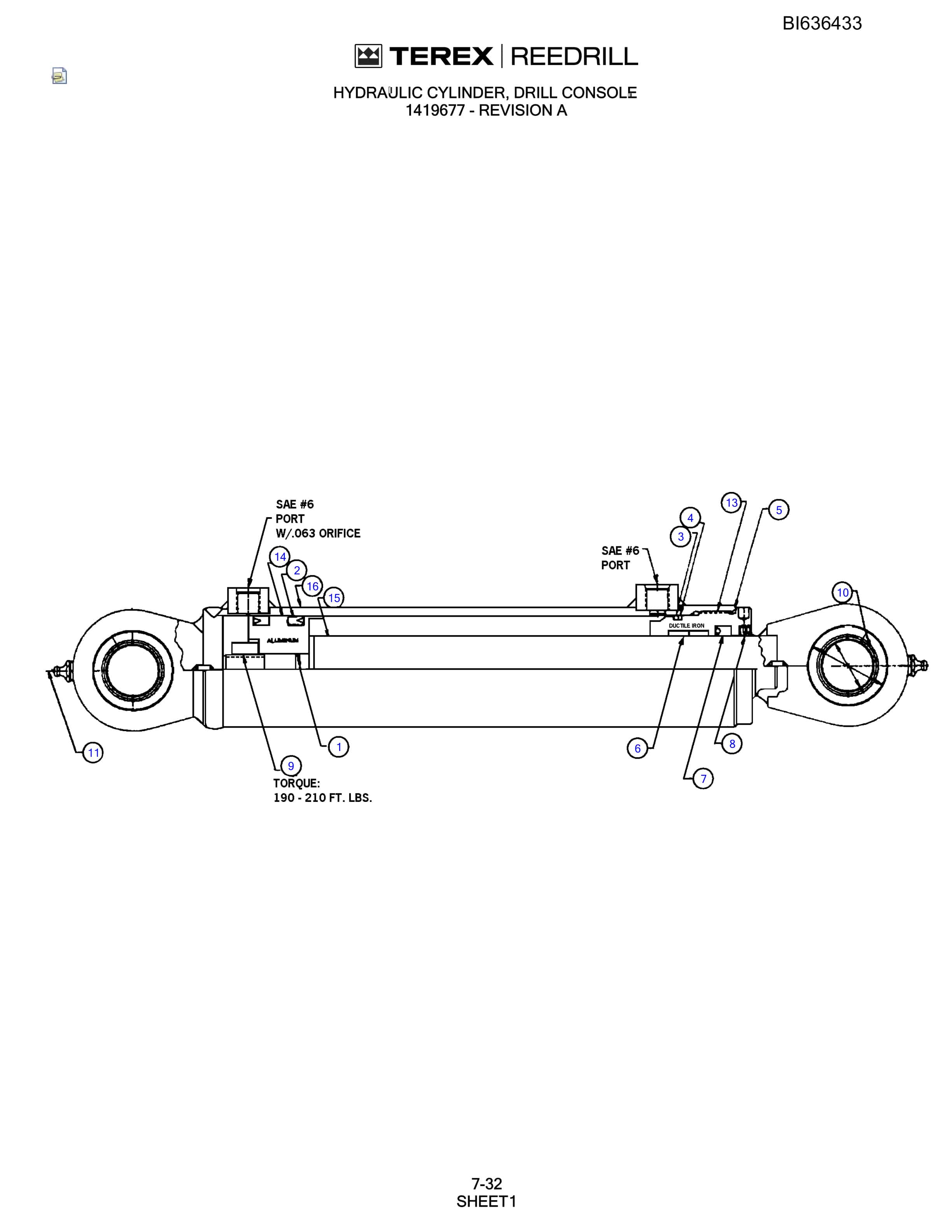Bucyrus SD345 Parts Catalog BI636433-4