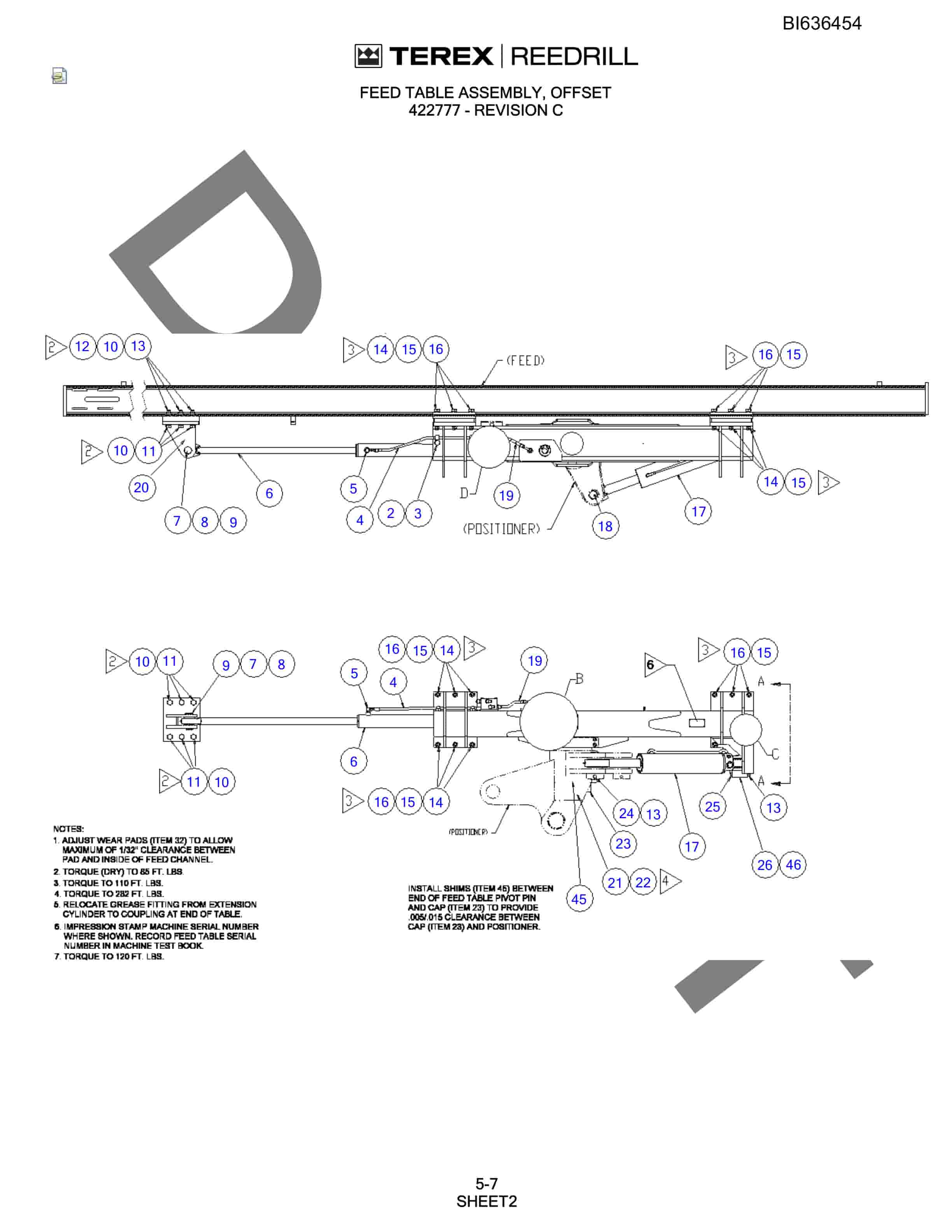 Bucyrus SD345S Hydra-Trac Self-Contained Hydraulic Track Drills Parts Catalog BI636454-2